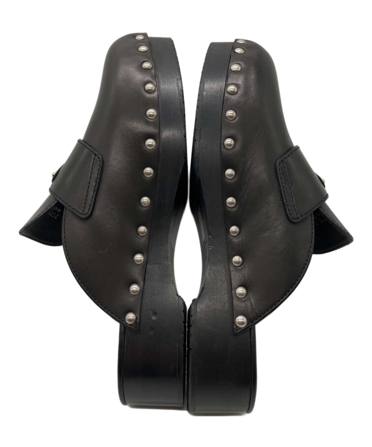 中古・古着通販】PRADA (プラダ) スタッズ レザークロッグサンダル