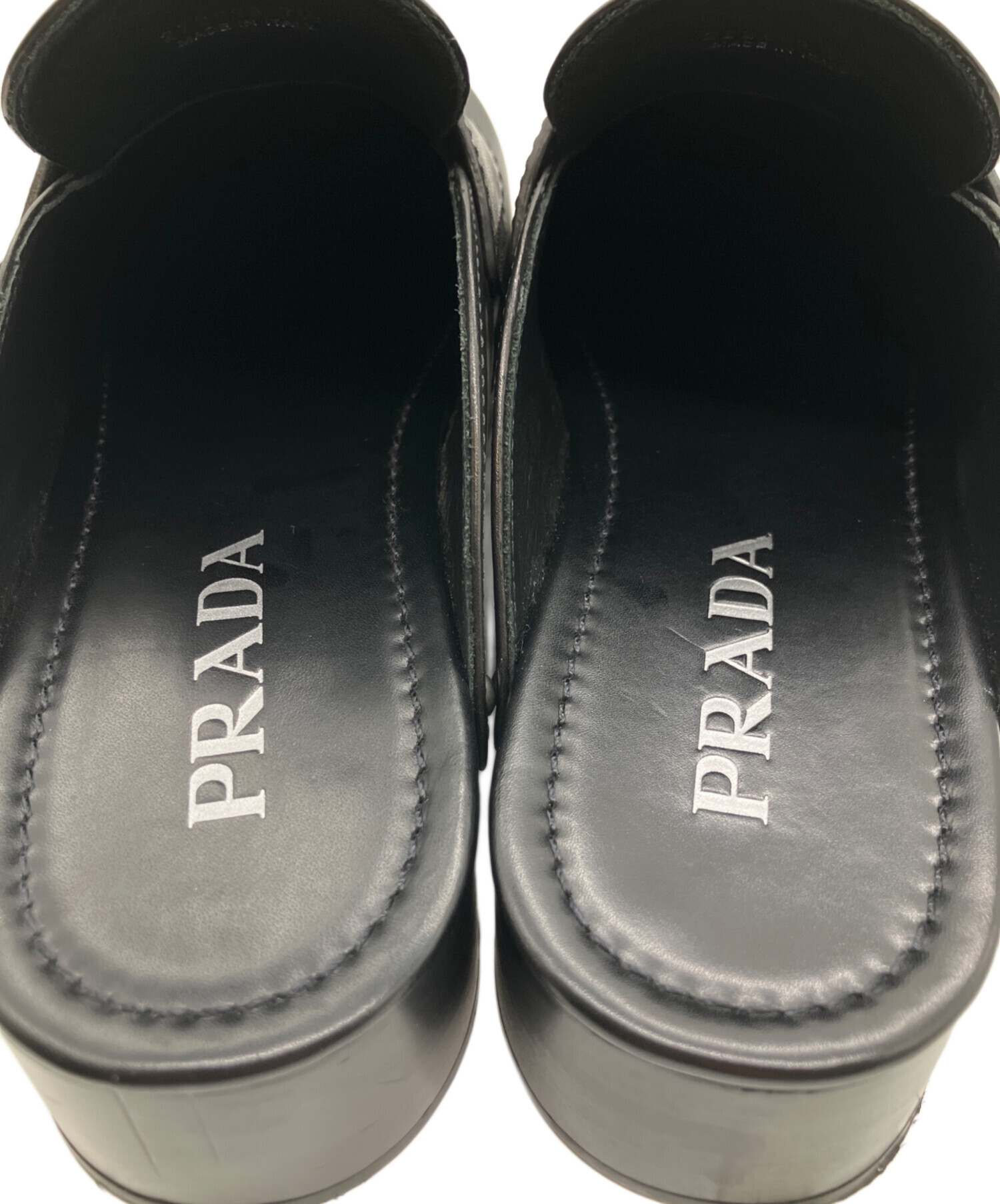 中古・古着通販】PRADA (プラダ) スタッズ レザークロッグサンダル