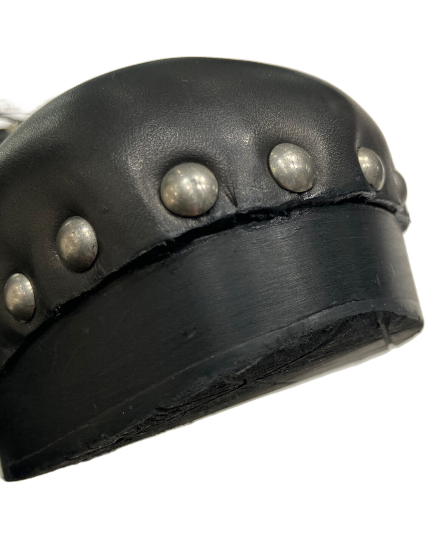 中古・古着通販】PRADA (プラダ) スタッズ レザークロッグサンダル