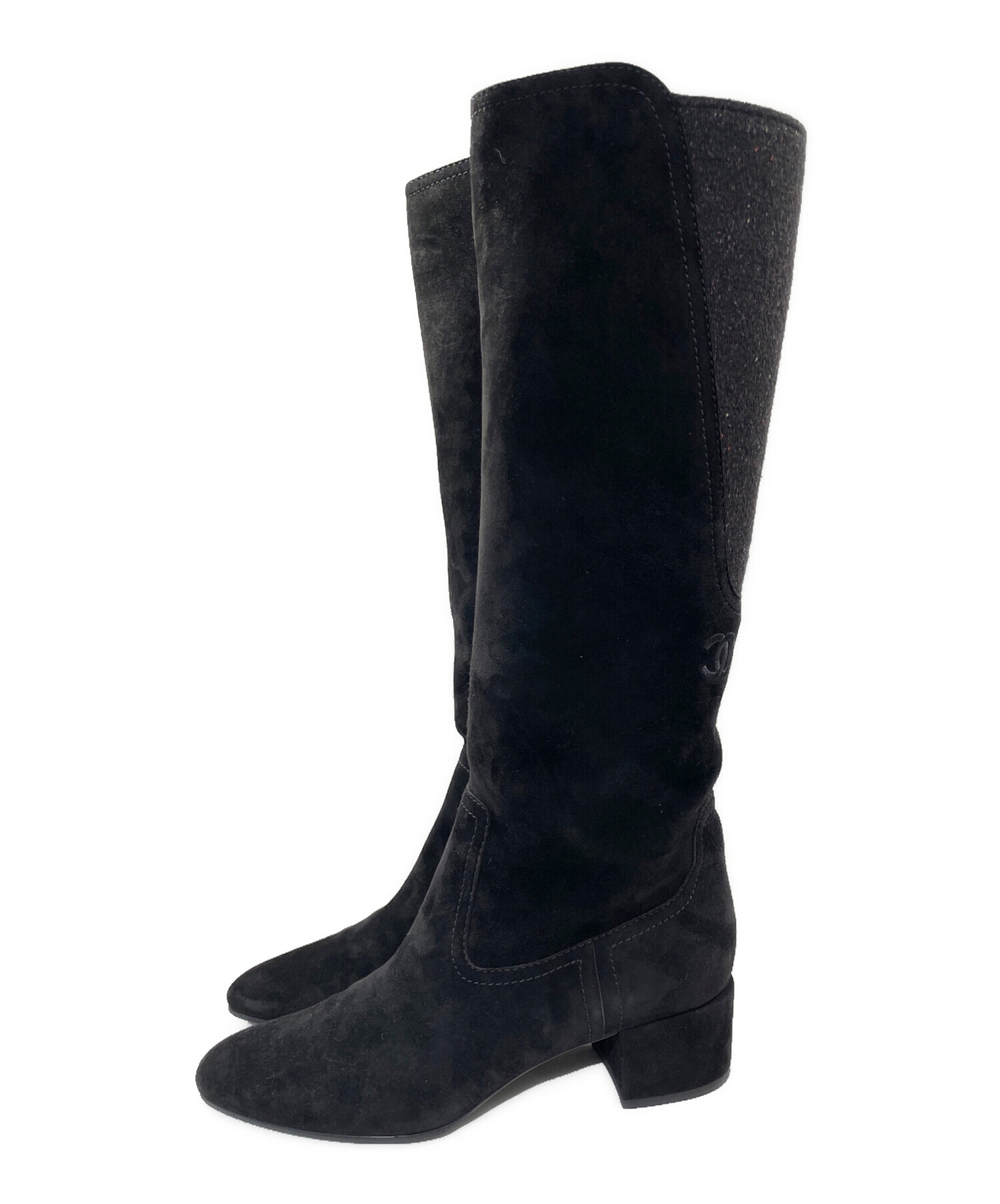 中古・古着通販】CHANEL (シャネル) ココマーク スエード ロングブーツ