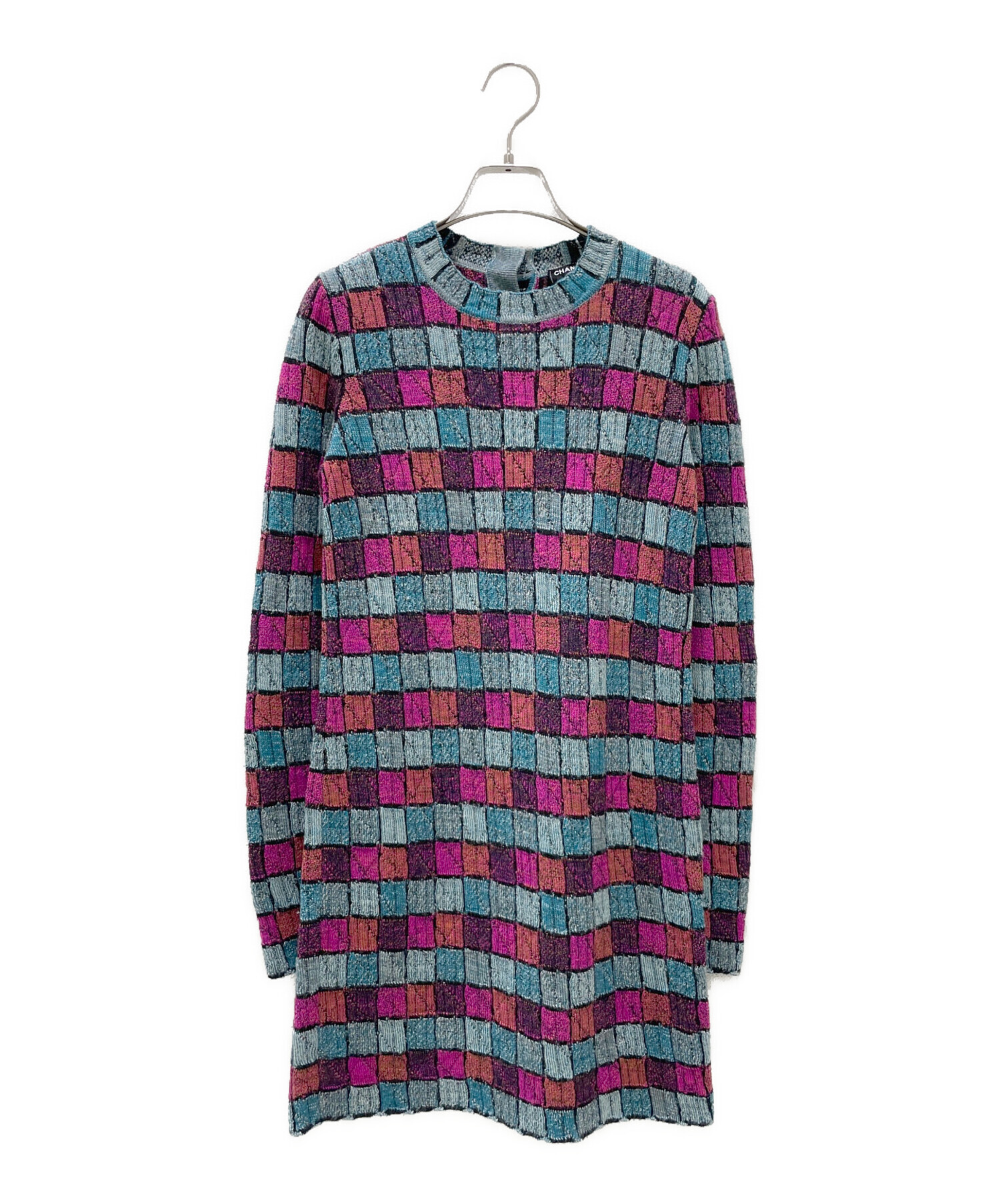 中古・古着通販】CHANEL (シャネル) 総柄アルパカ ニット ワンピース