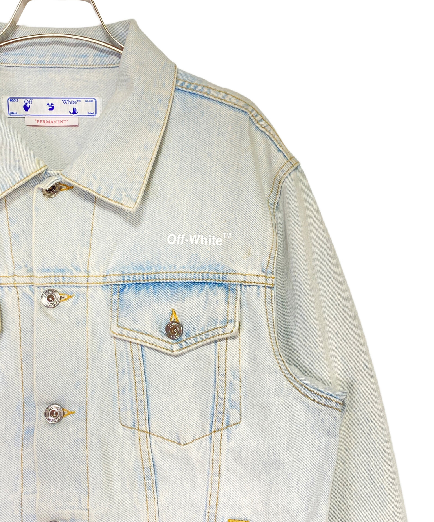 中古・古着通販】OFFWHITE (オフホワイト) バックロゴデニムジャケット