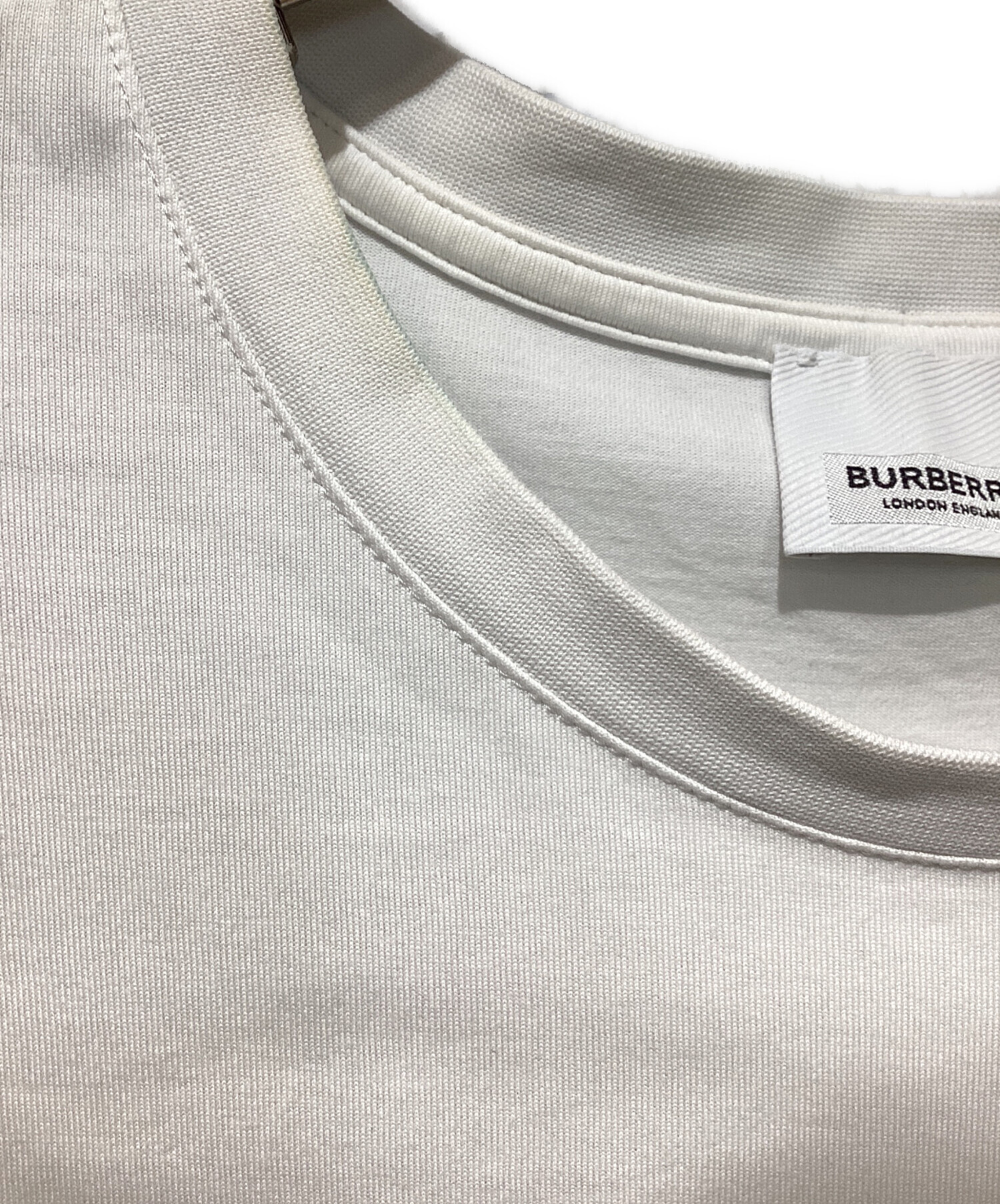 中古・古着通販】BURBERRY (バーバリー) ロゴTシャツ ホワイト サイズ