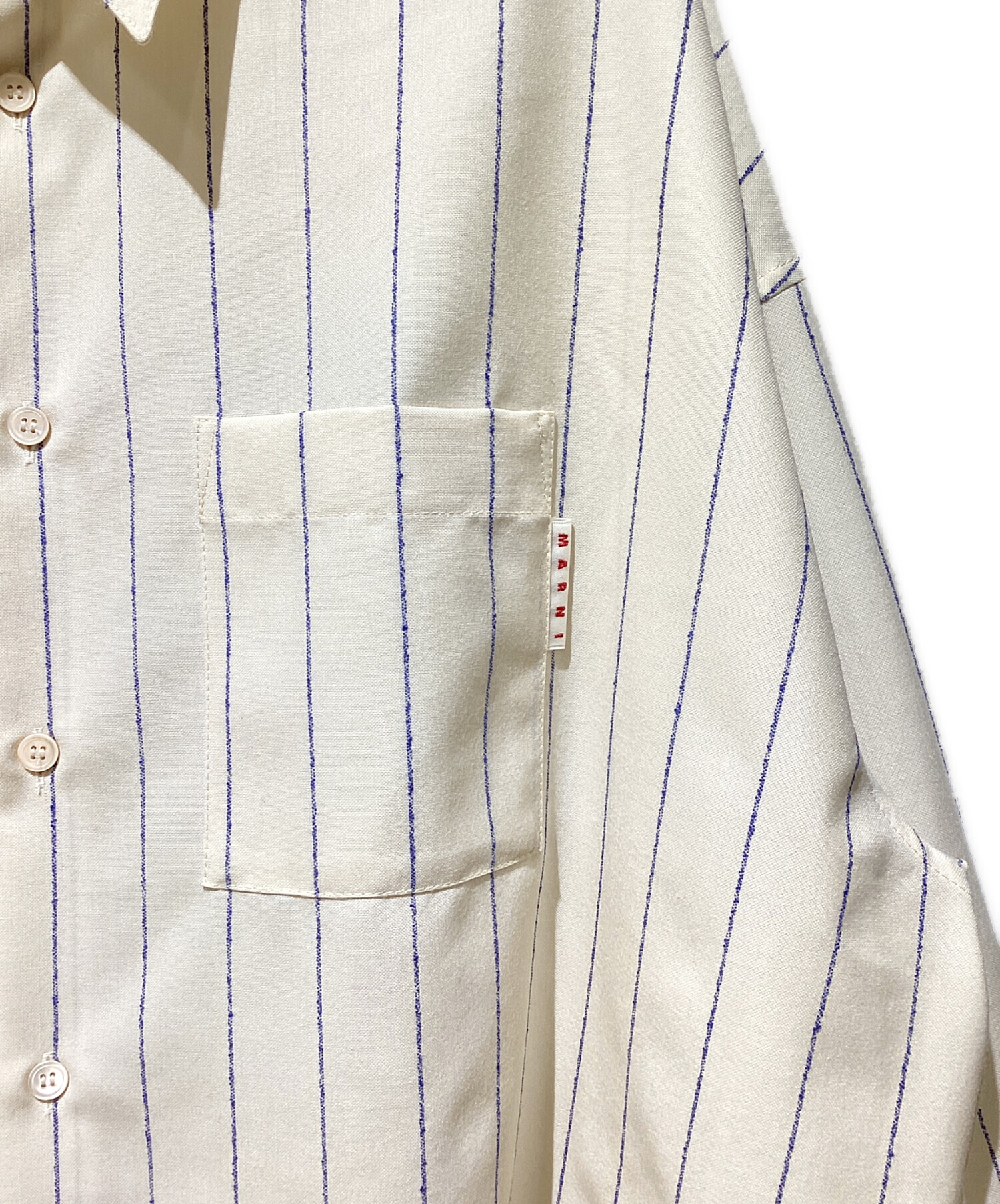 中古・古着通販】MARNI (マルニ) トロピカルウールシャツ アイボリー