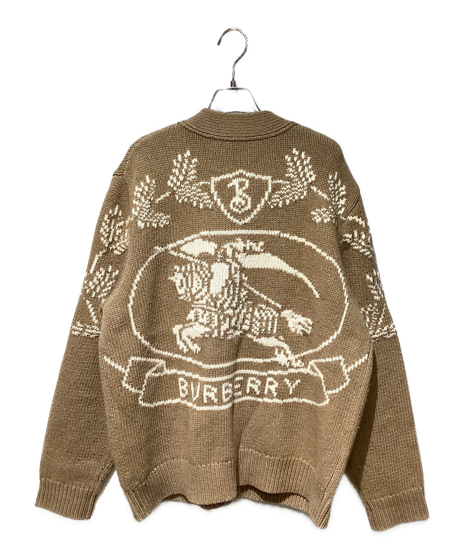 中古・古着通販】BURBERRY (バーバリー) Logo Intarsia Knit Cardigan