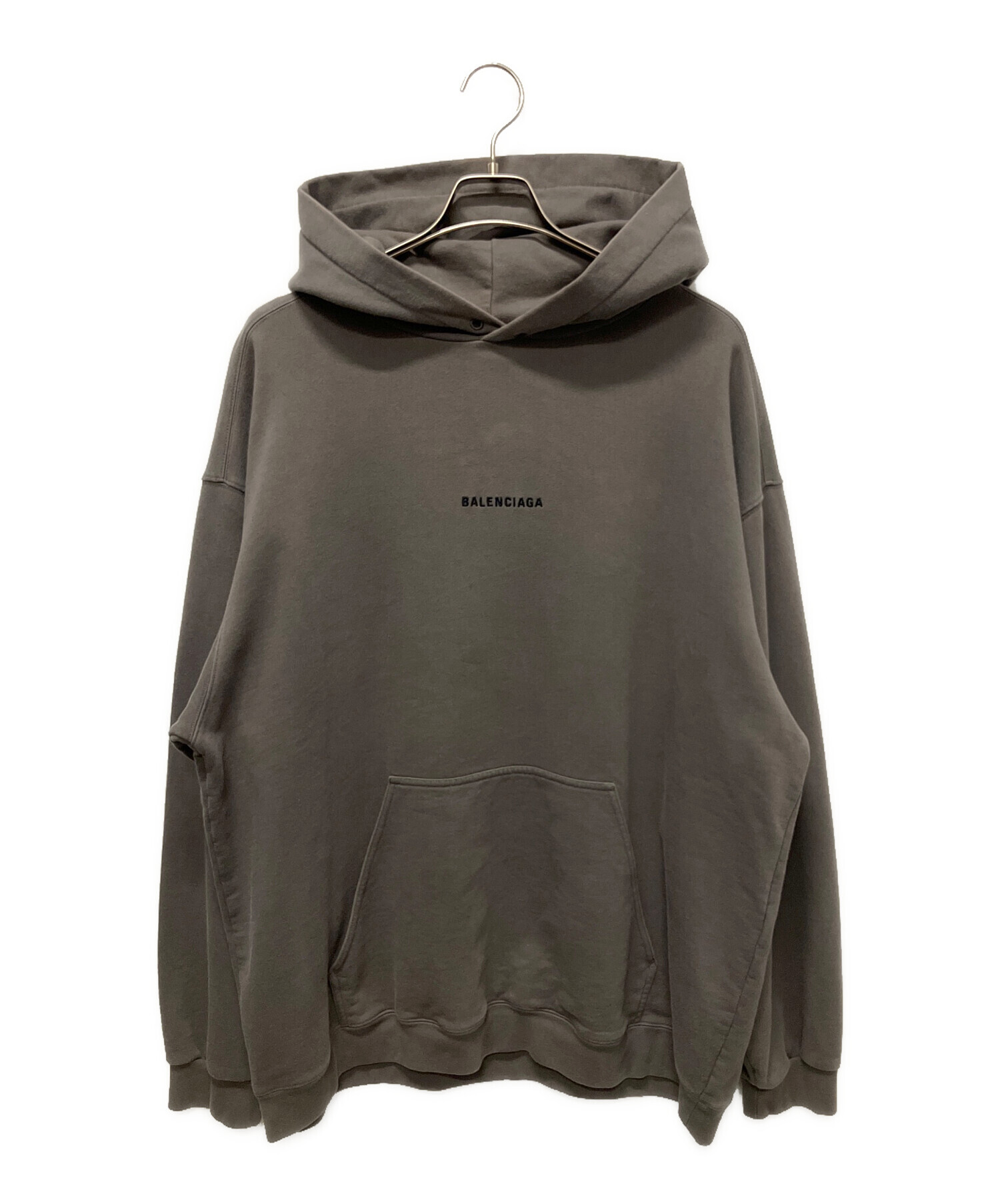 中古・古着通販】BALENCIAGA (バレンシアガ) 刺繍ロゴパーカー グレー 