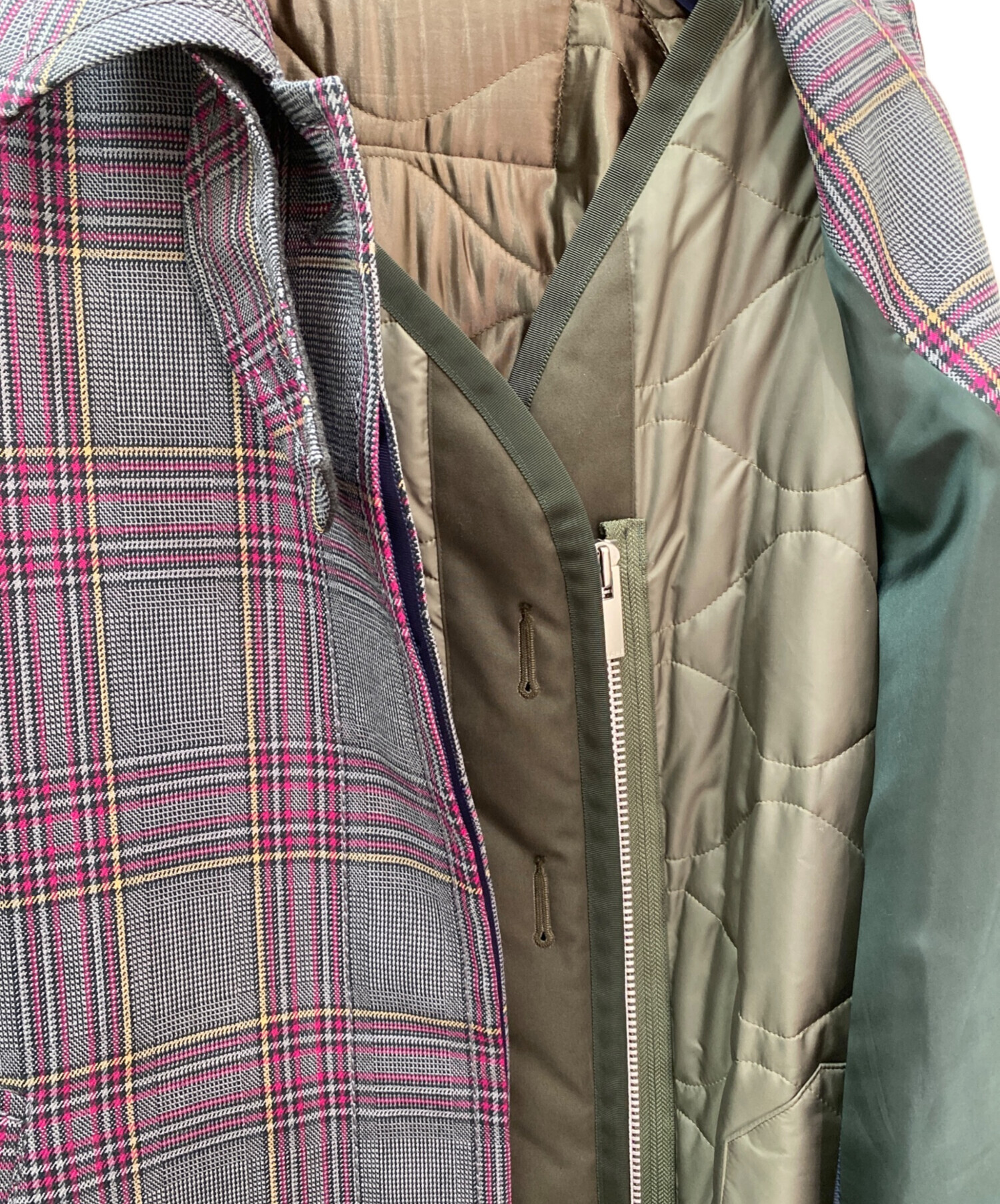 中古・古着通販】sacai (サカイ) ドッキングコート グレー サイズ:2