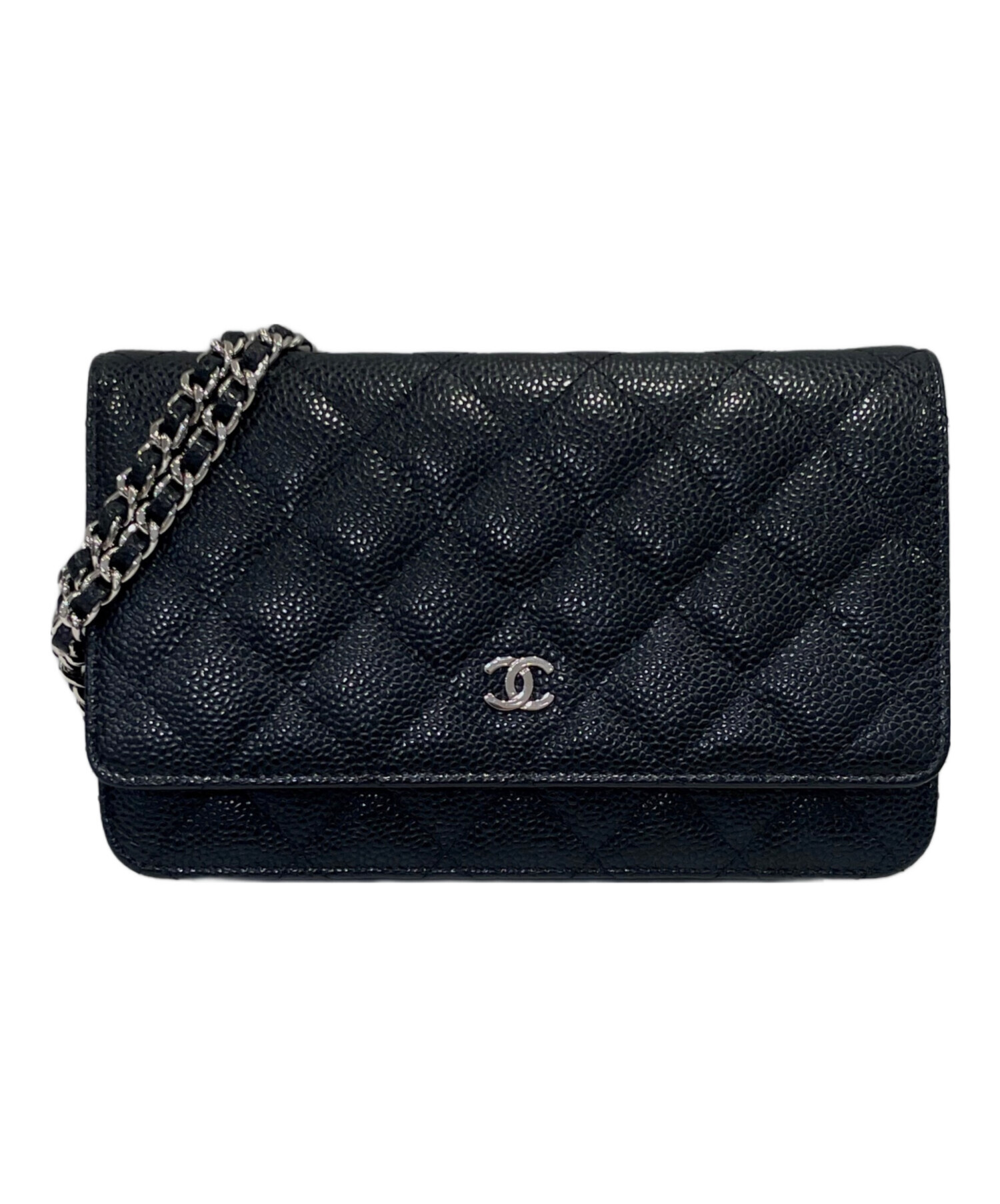 中古・古着通販】CHANEL (シャネル) マトラッセ チェーンウォレット ブラック×シルバー金具｜ブランド・古着通販 トレファク公式【TREFAC  FASHION】スマホサイト
