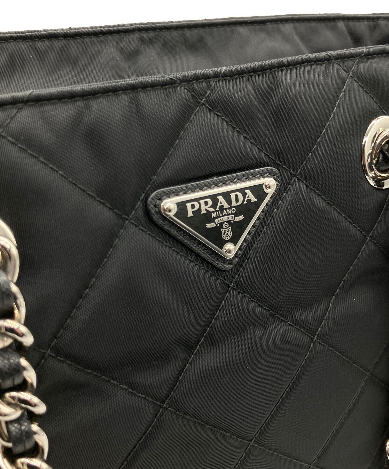 中古・古着通販】PRADA (プラダ) TESSUTO IMPUNTU 三角 プレート 
