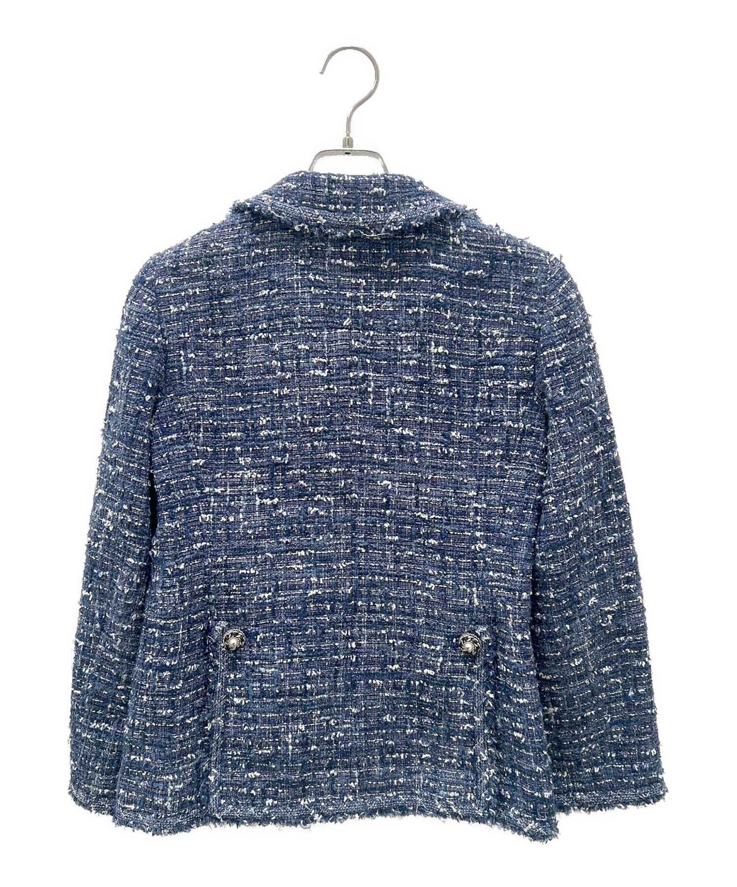 中古・古着通販】CHANEL (シャネル) パールココボタン ツイード 