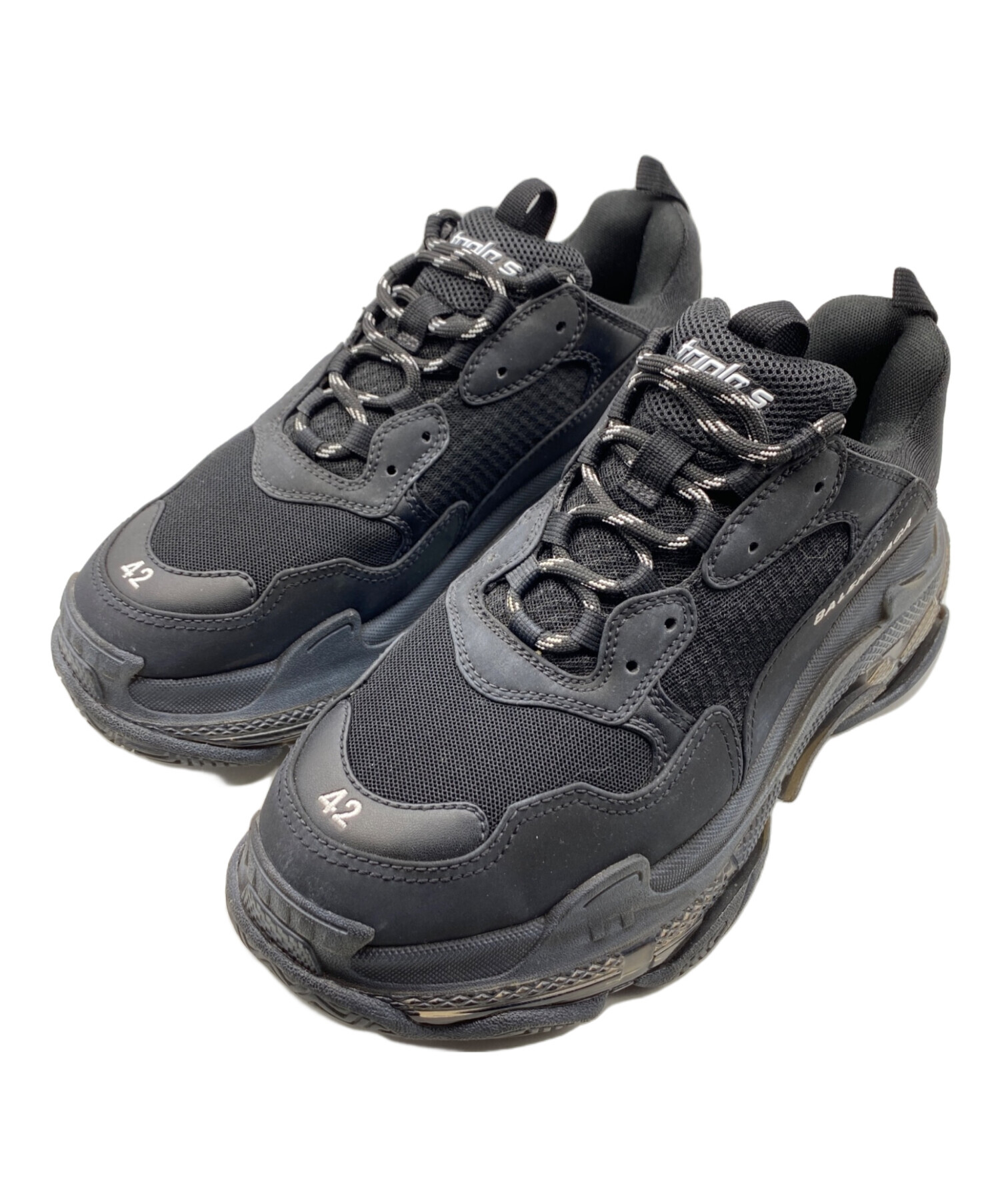 中古・古着通販】BALENCIAGA (バレンシアガ) TRIPLE S ブラック サイズ