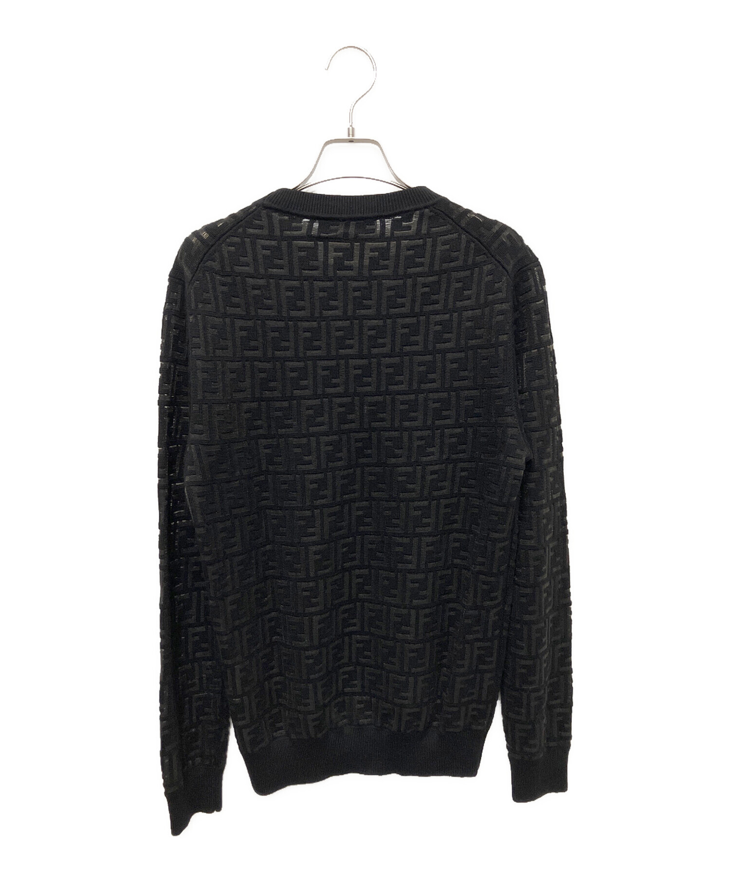 中古・古着通販】FENDI (フェンディ) FF ズッカ柄 シースルー ニット 