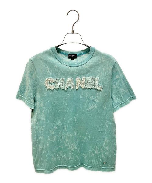 中古・古着通販】CHANEL (シャネル) ロゴタイダイTシャツ スカイブルー