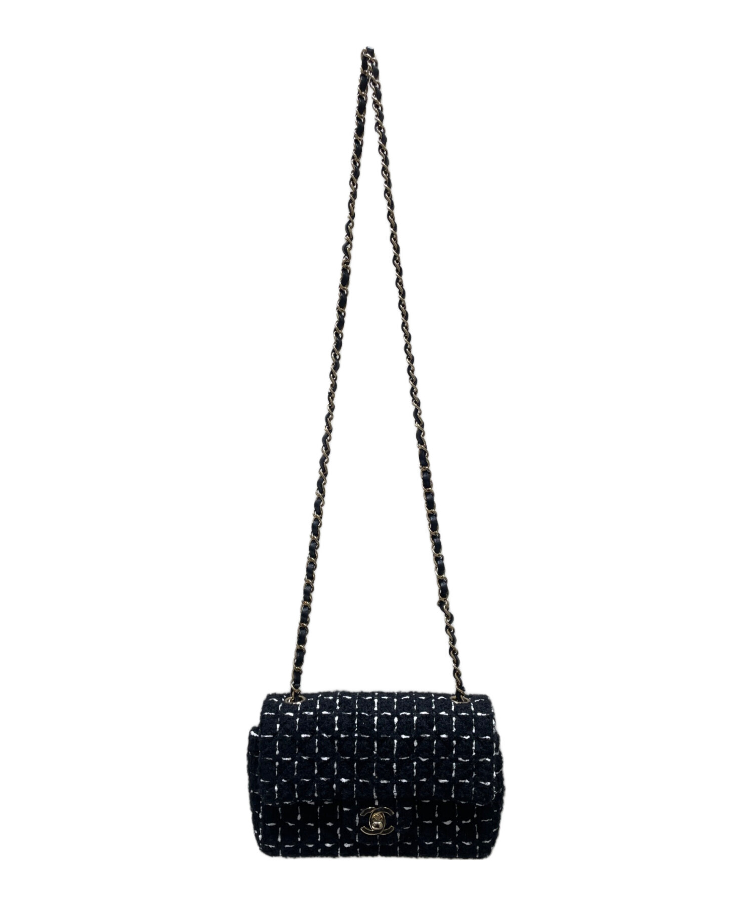 中古・古着通販】CHANEL (シャネル) チェーンショルダーツイードバッグ