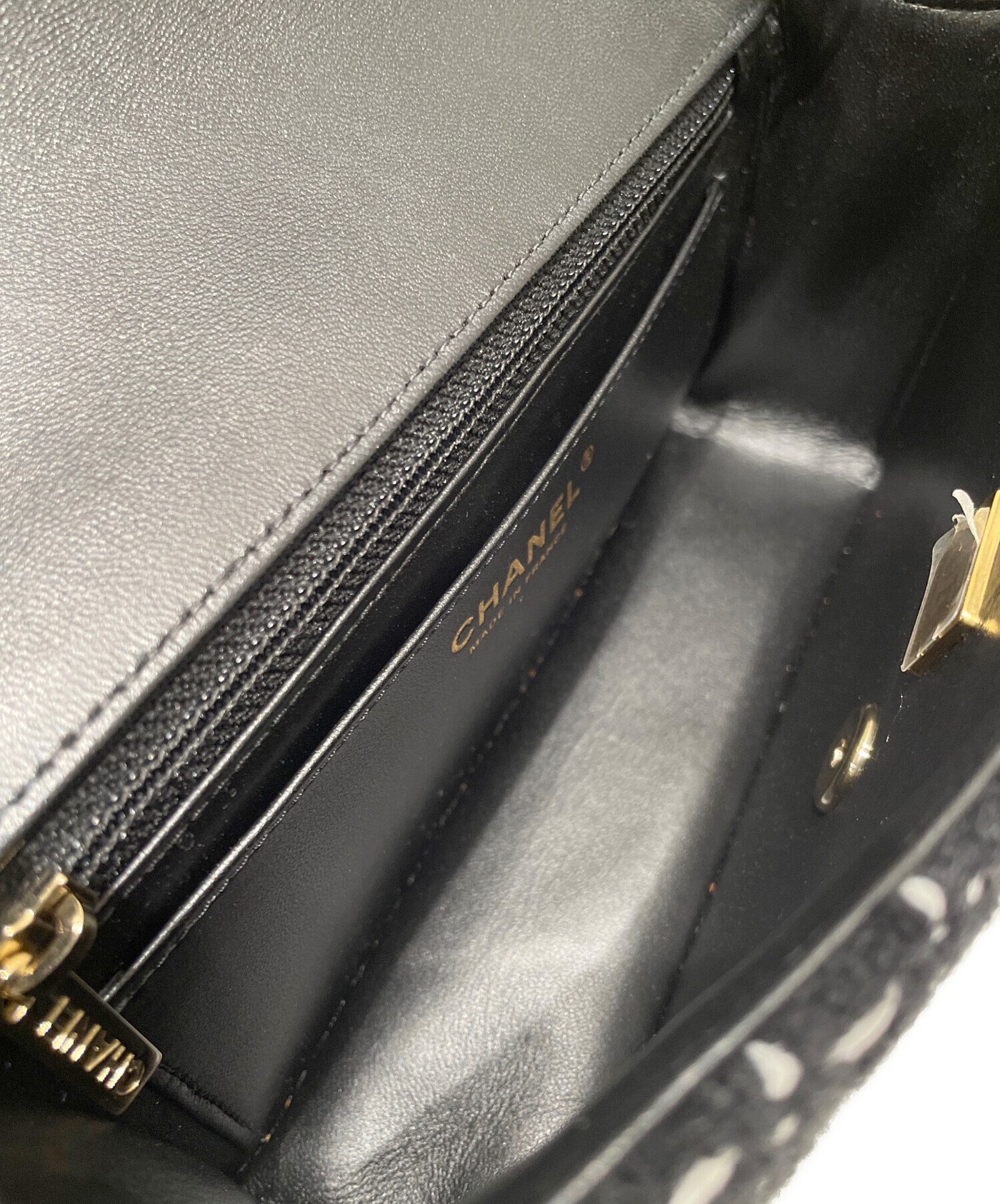 中古・古着通販】CHANEL (シャネル) チェーンショルダーツイードバッグ