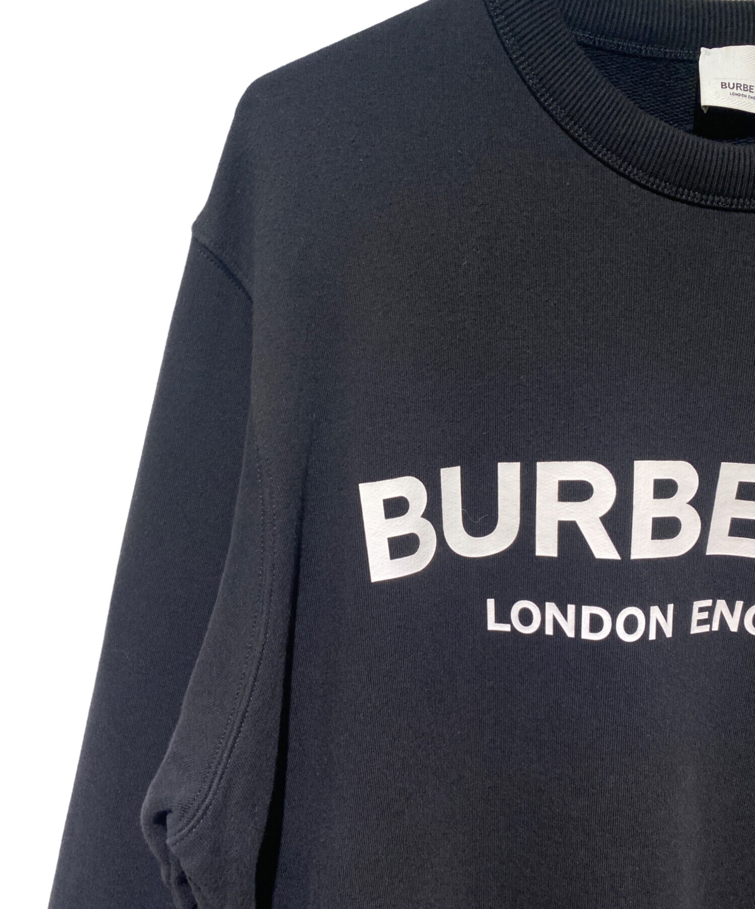 中古・古着通販】BURBERRY (バーバリー) ロゴスウェット ブラック 