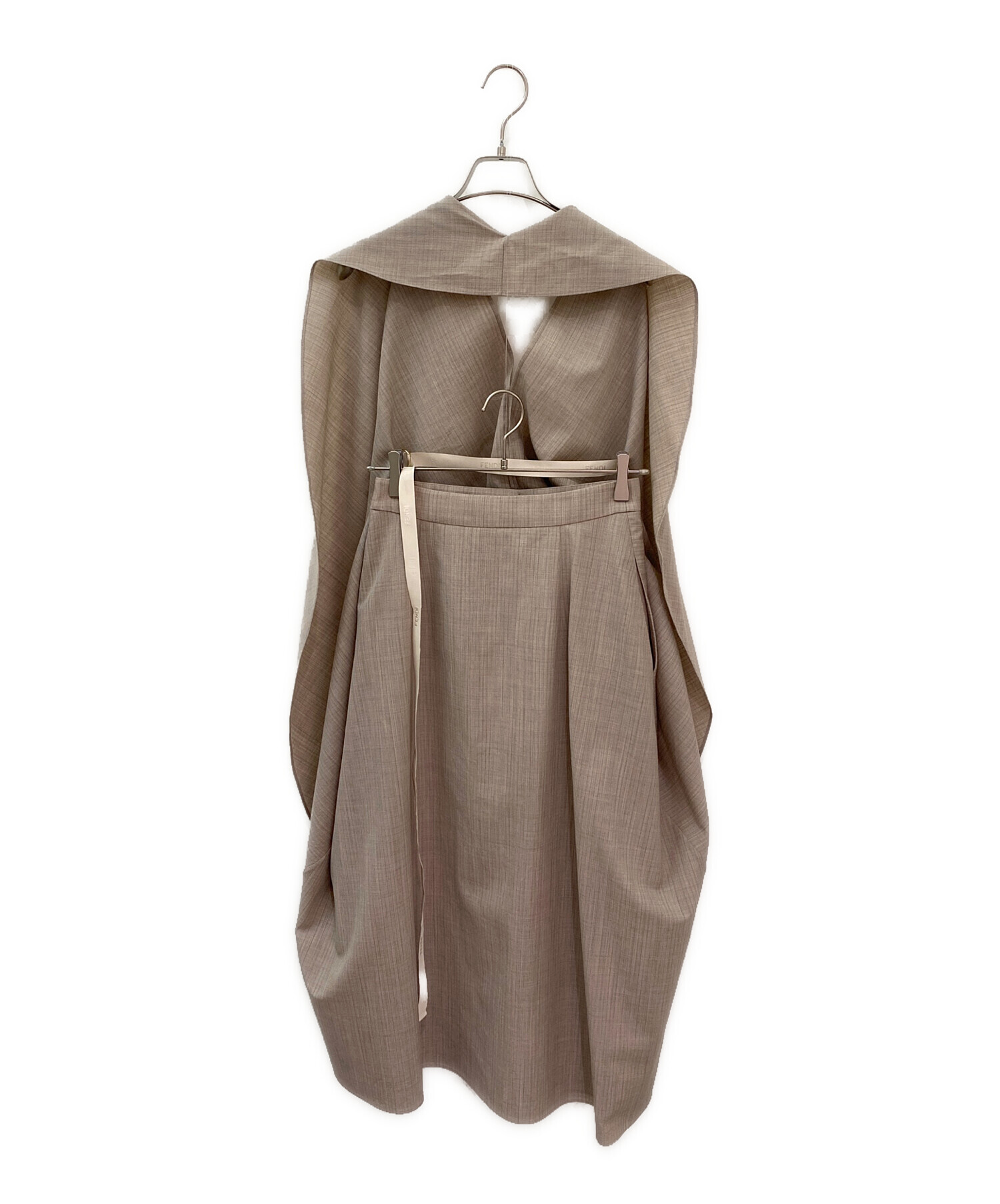 中古・古着通販】FENDI (フェンディ) ドレープドレス ベージュ サイズ