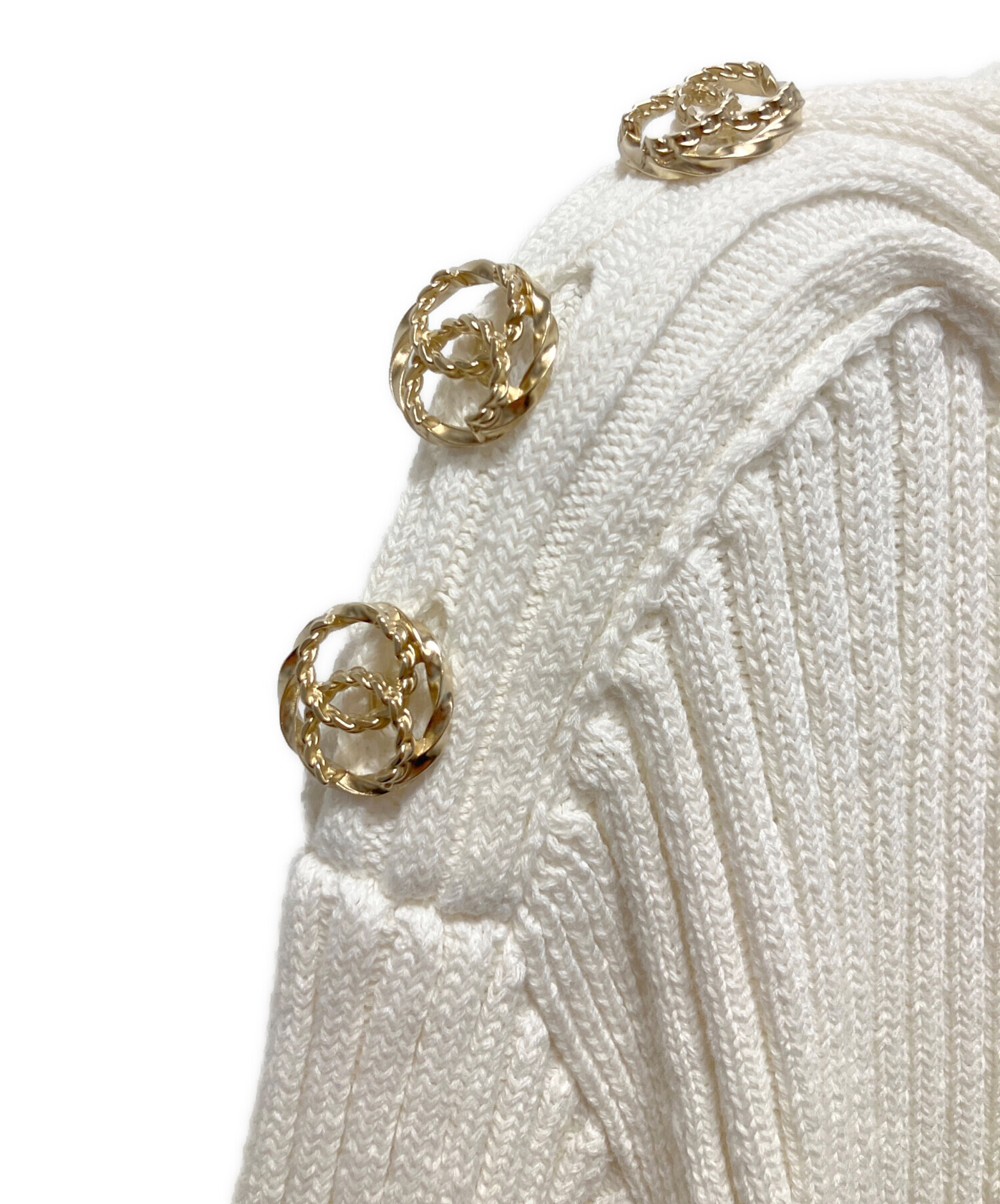 中古・古着通販】CHANEL (シャネル) ココマークリブニットワンピース