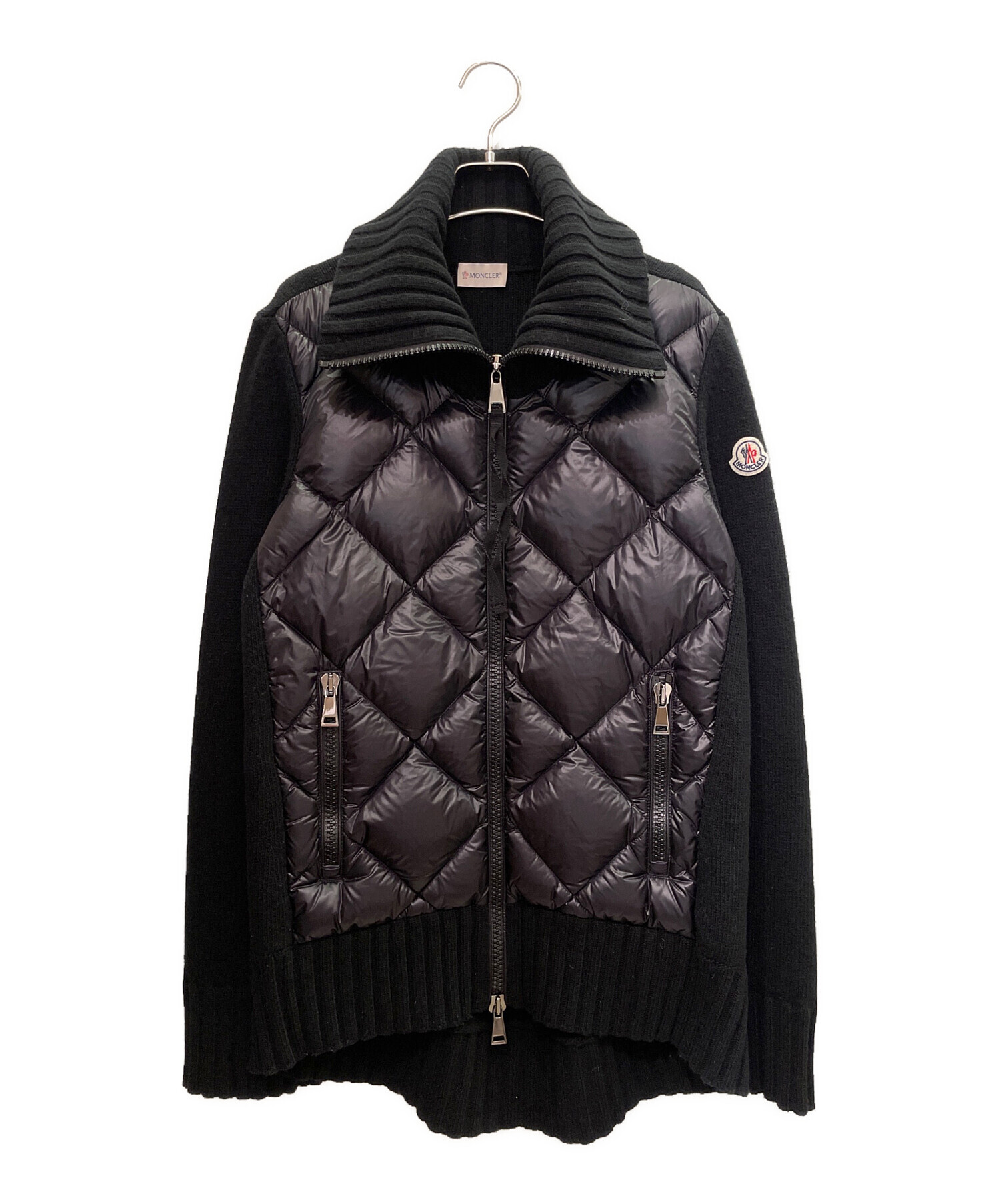 中古・古着通販】MONCLER (モンクレール) ニット切替ダウンジャケット 