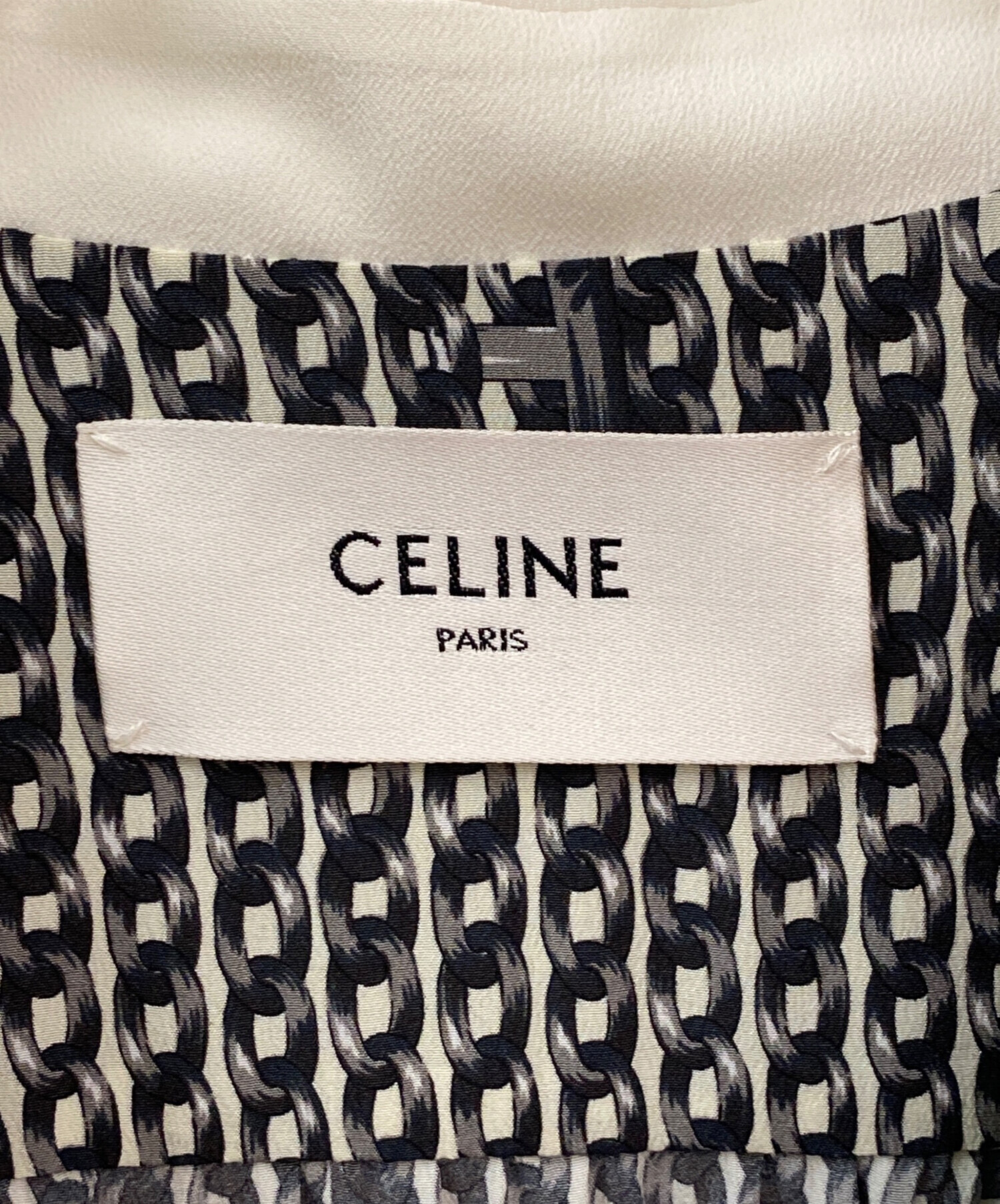 中古・古着通販】CELINE (セリーヌ) チェーンロゴシャツワンピース