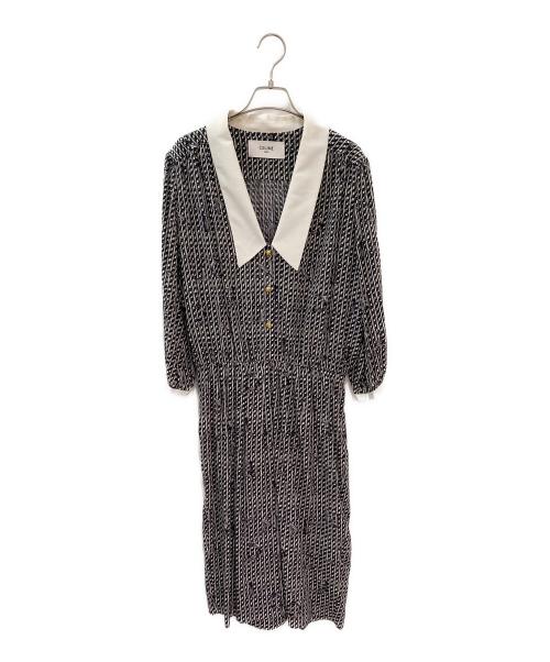 中古・古着通販】CELINE (セリーヌ) チェーンロゴシャツワンピース