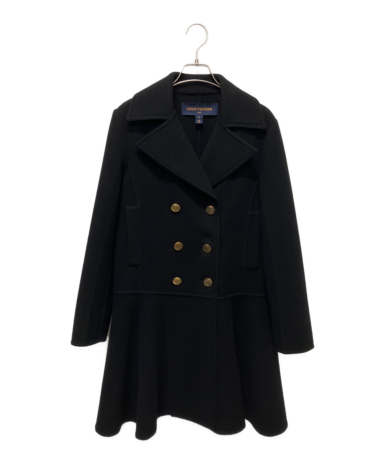 中古・古着通販】LOUIS VUITTON (ルイ ヴィトン) Pコート ブラック