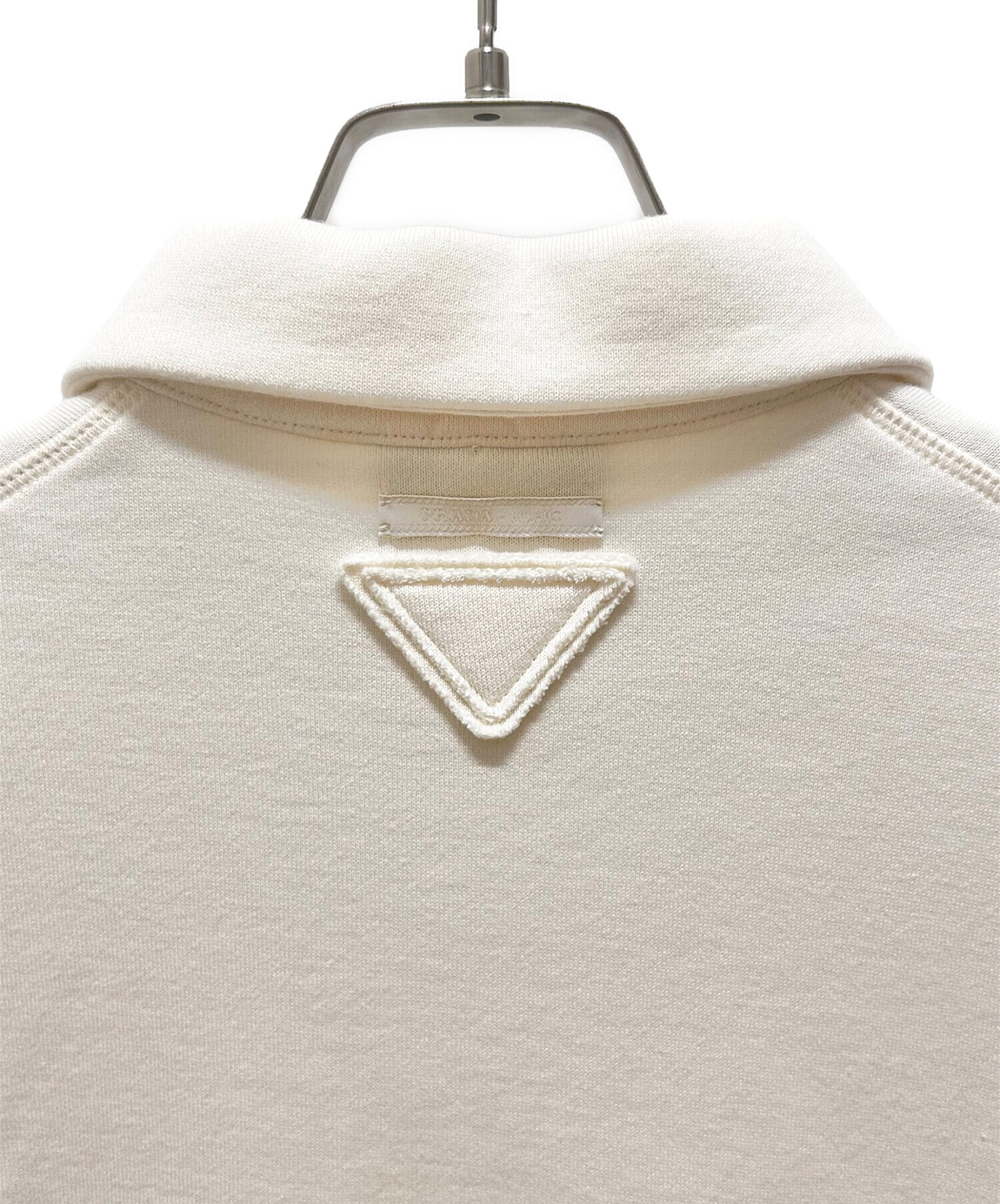中古・古着通販】PRADA (プラダ) スウェットロゴポロシャツ ベージュ