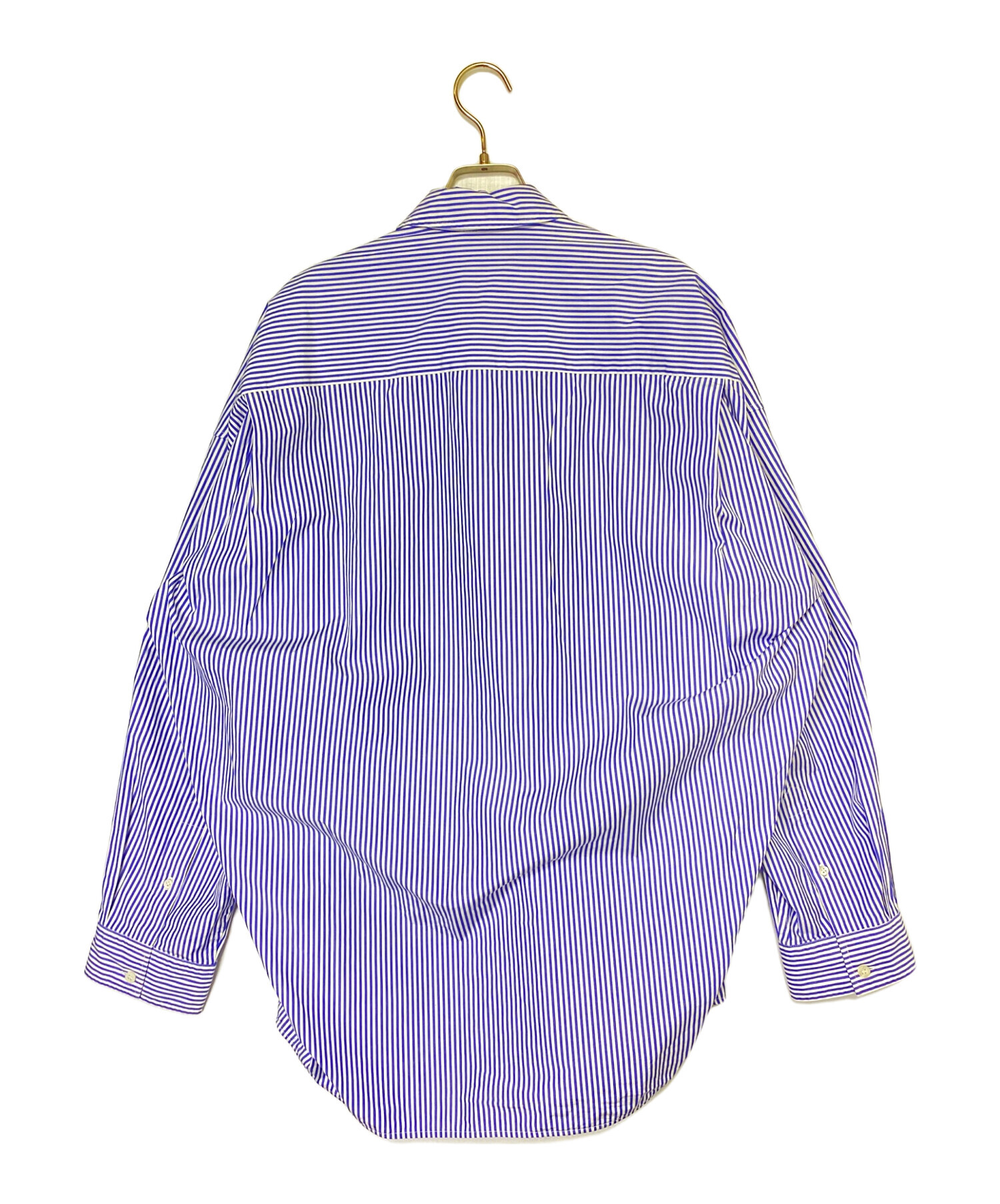 中古・古着通販】BALENCIAGA (バレンシアガ) ストライプシャツ ブルー