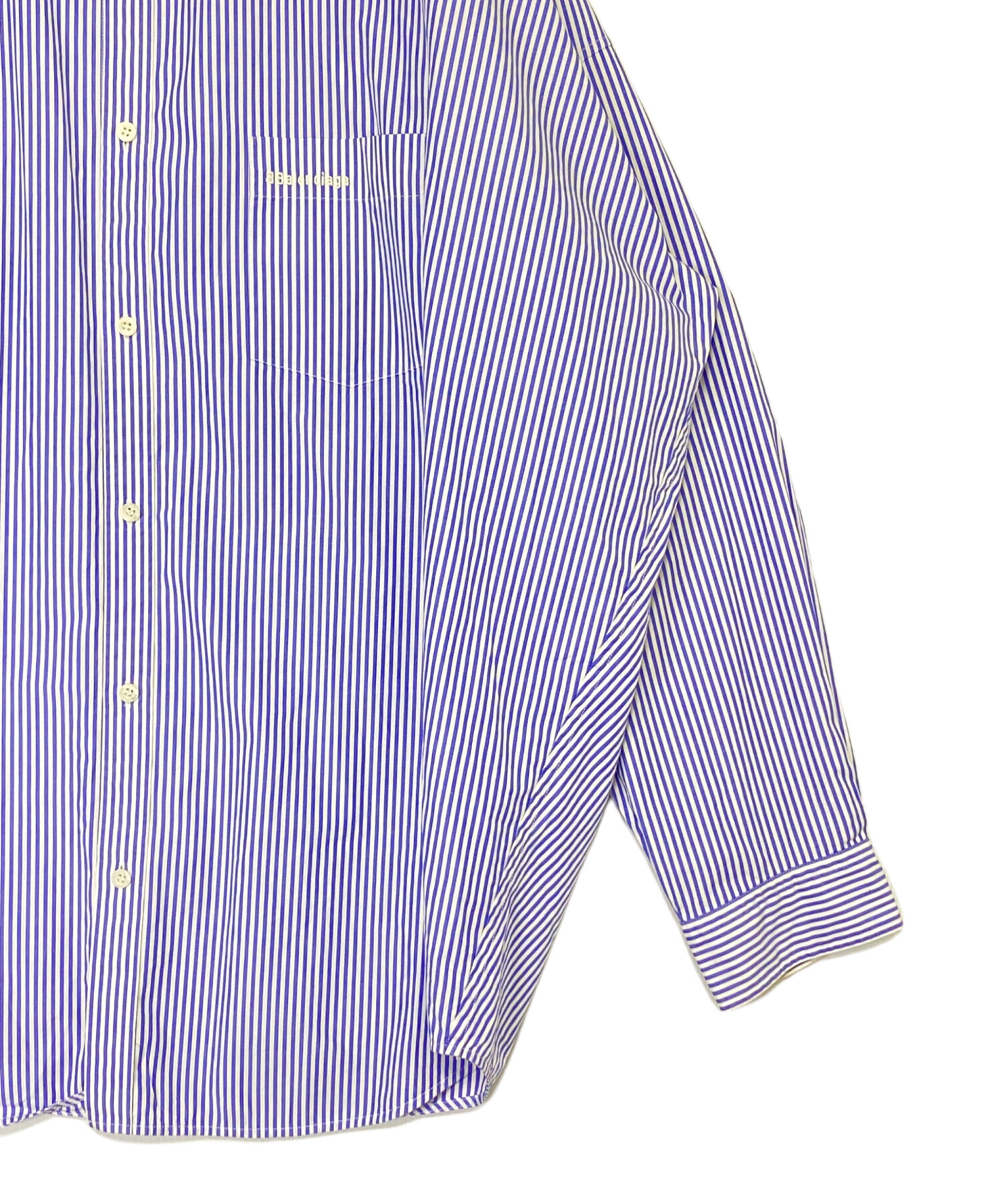 中古・古着通販】BALENCIAGA (バレンシアガ) ストライプシャツ ブルー