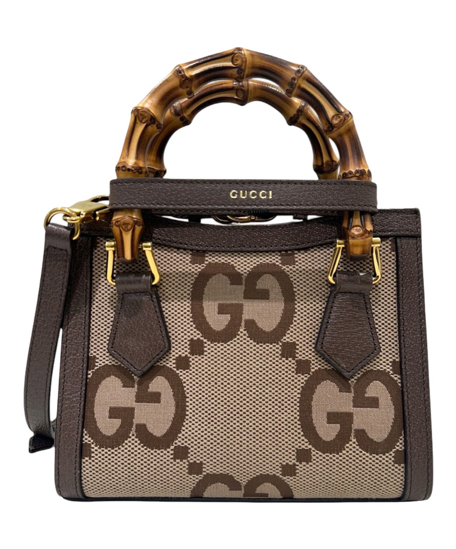 中古・古着通販】GUCCI (グッチ) GGジャンボ ダイアナミニトートバッグ 