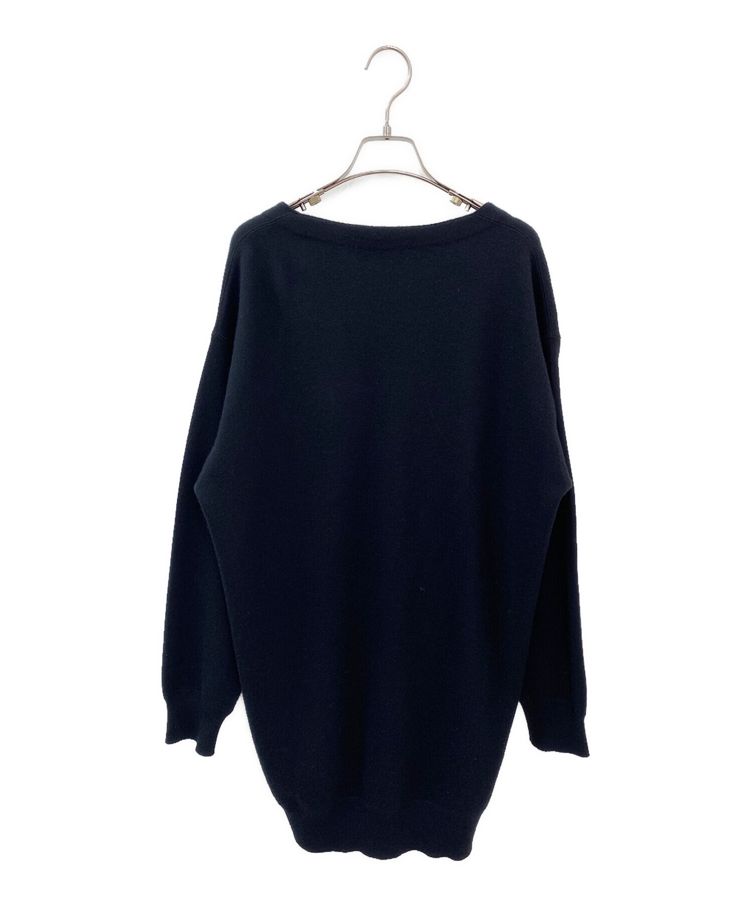 中古・古着通販】PRADA (プラダ) ロゴカーディガン ブラック サイズ:38