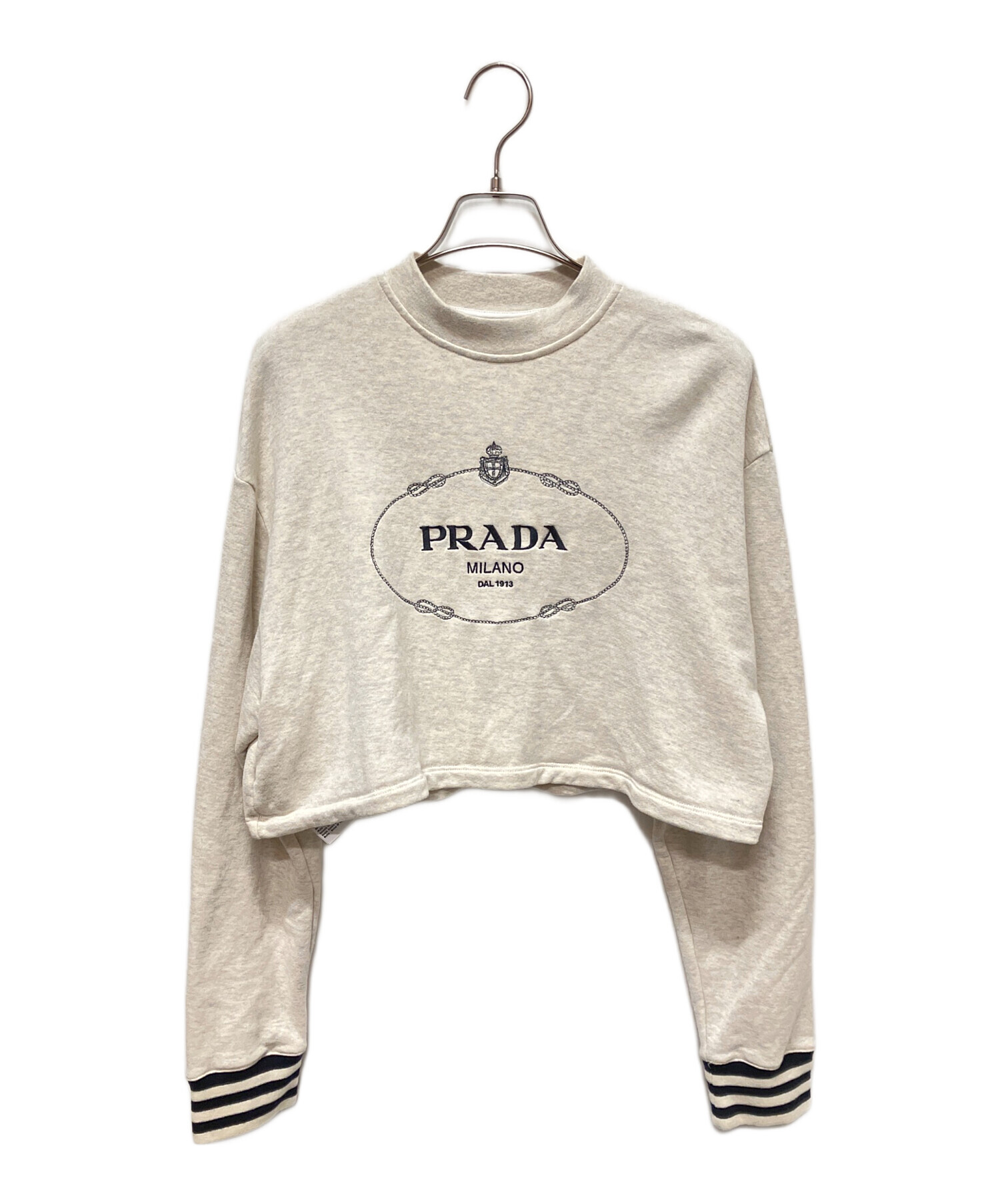 中古・古着通販】PRADA (プラダ) PRADA クロップド ロゴ スウェット  