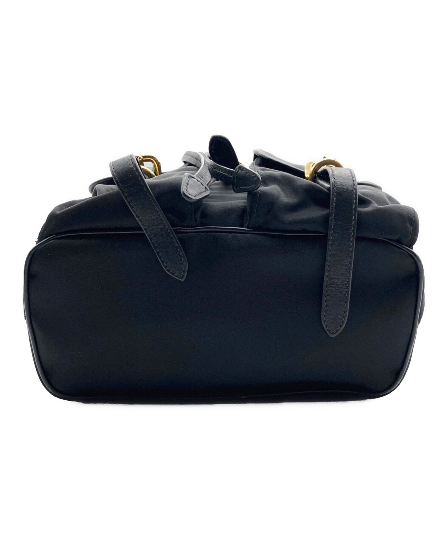 中古・古着通販】PRADA (プラダ) レザー切り替えナイロンバックパック 