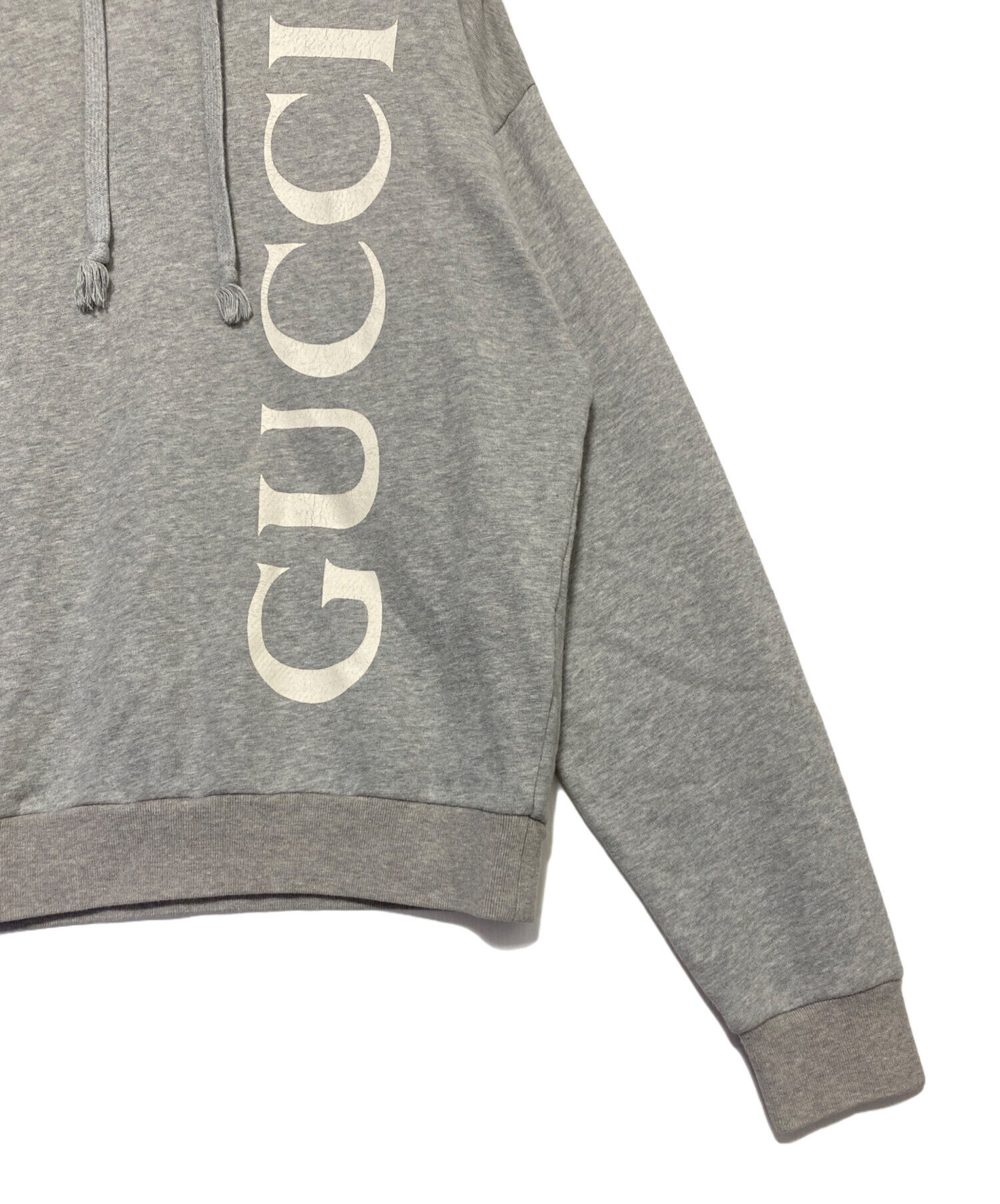 中古・古着通販】GUCCI (グッチ) ロゴパーカー グレー サイズ:XS