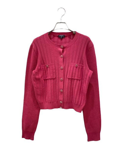 シャネル　カーディガン　夏用 24B◇CCボタンが可愛い♪】CHANEL カーディガン ターンロック (CHANEL