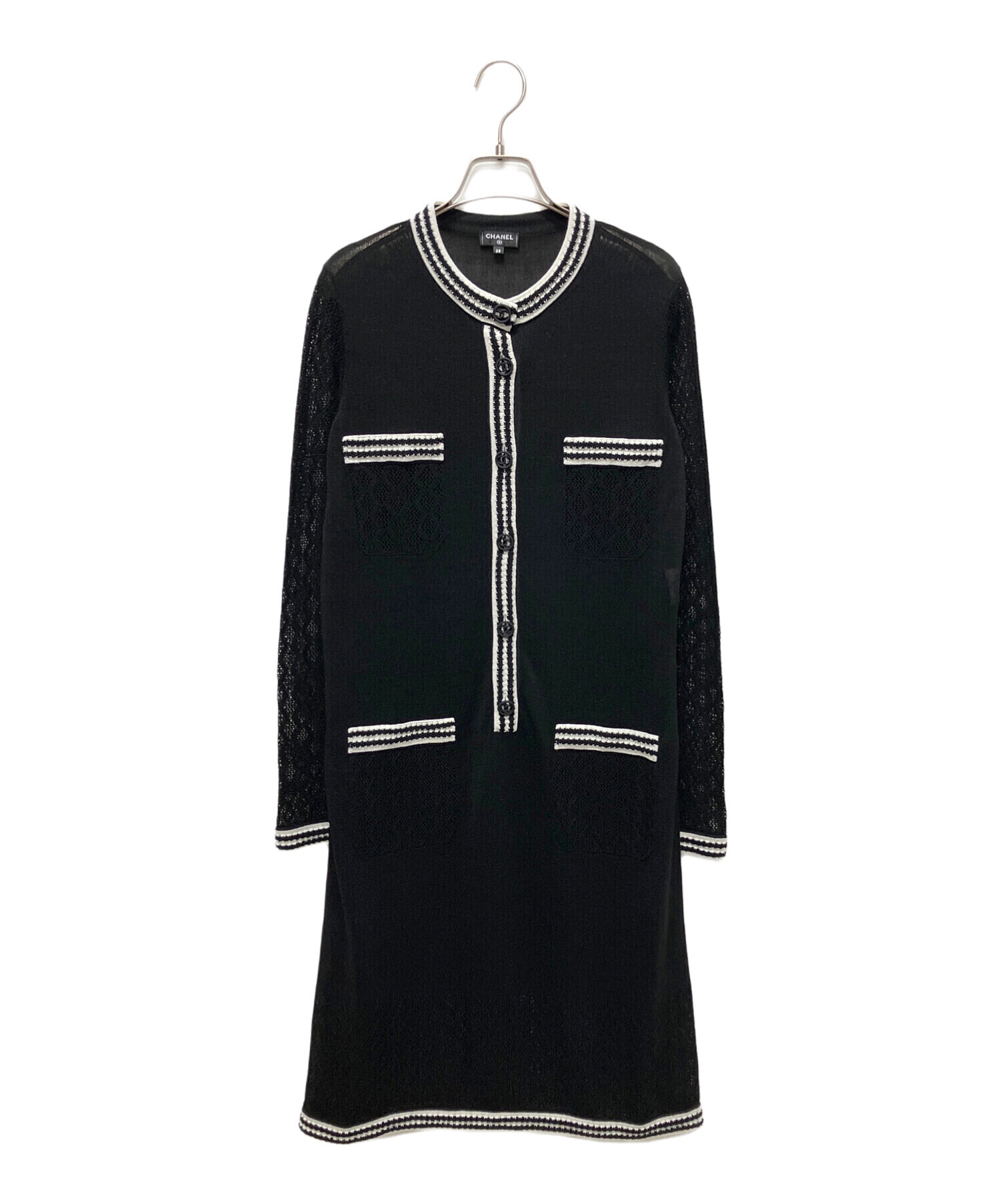 中古・古着通販】CHANEL (シャネル) ココマークボタンニットワンピース