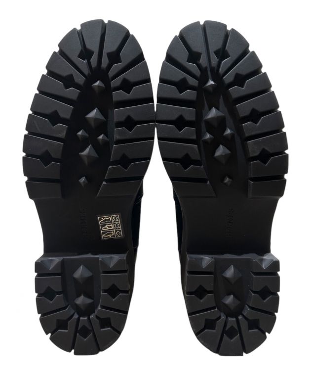 エルメス サイドゴアブーツ ハロウ 中古・古着通販】HERMES (エルメス) サイドゴアブーツ ハロウ ブラック