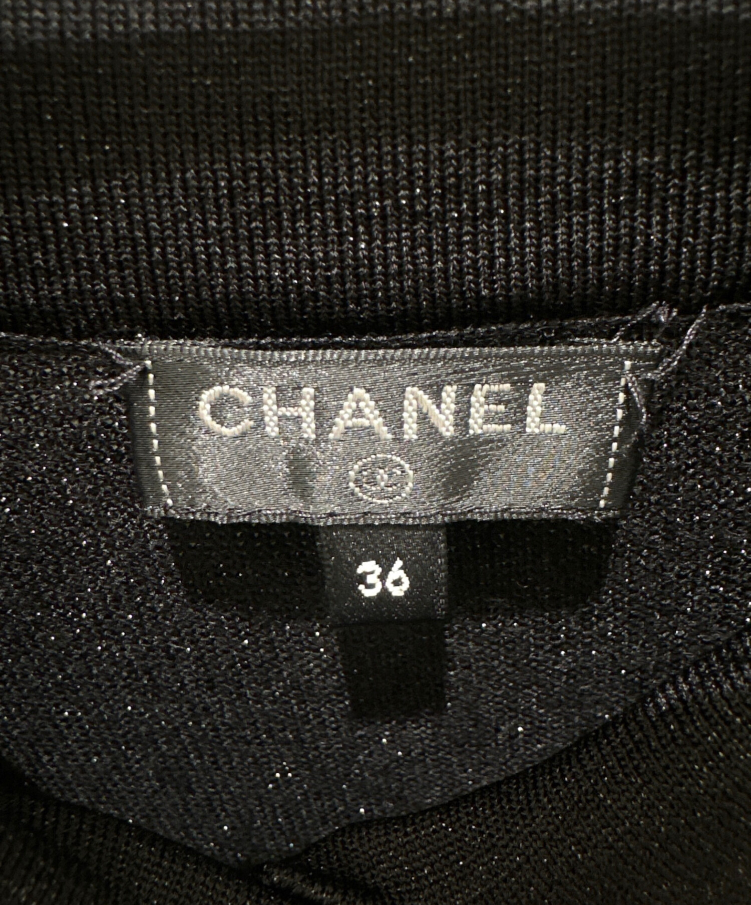 中古・古着通販】CHANEL (シャネル) ココボタン ラメニット ワンピース