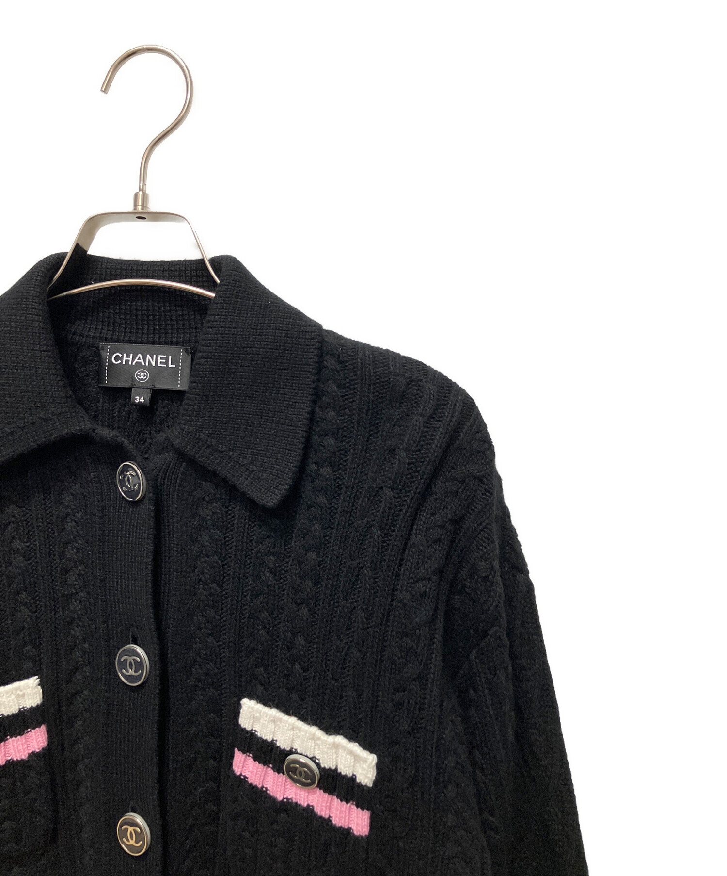 中古・古着通販】CHANEL (シャネル) P74 ココマーク ケーブル カシミヤ