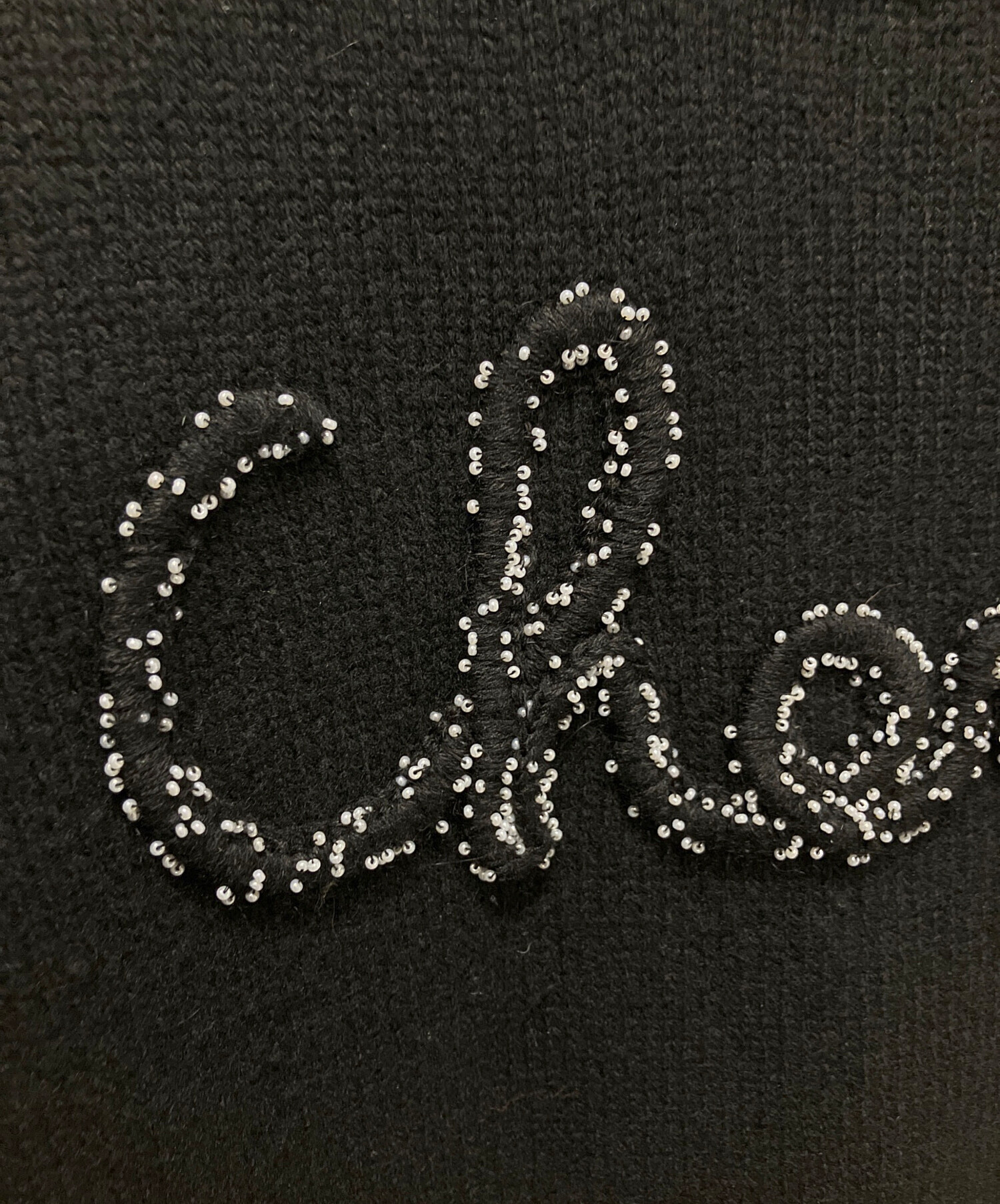 中古・古着通販】CHANEL (シャネル) ロゴニット ブラック サイズ:38