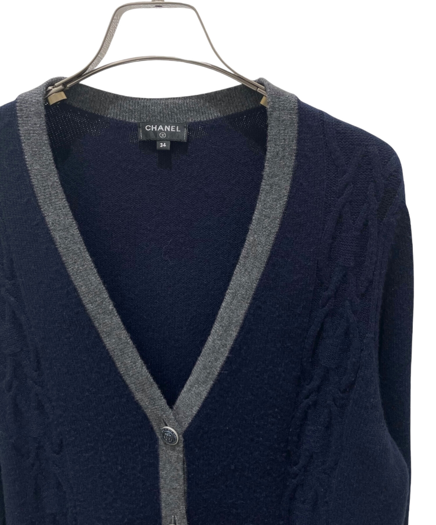 中古・古着通販】CHANEL (シャネル) アンカーボタンカシミヤ