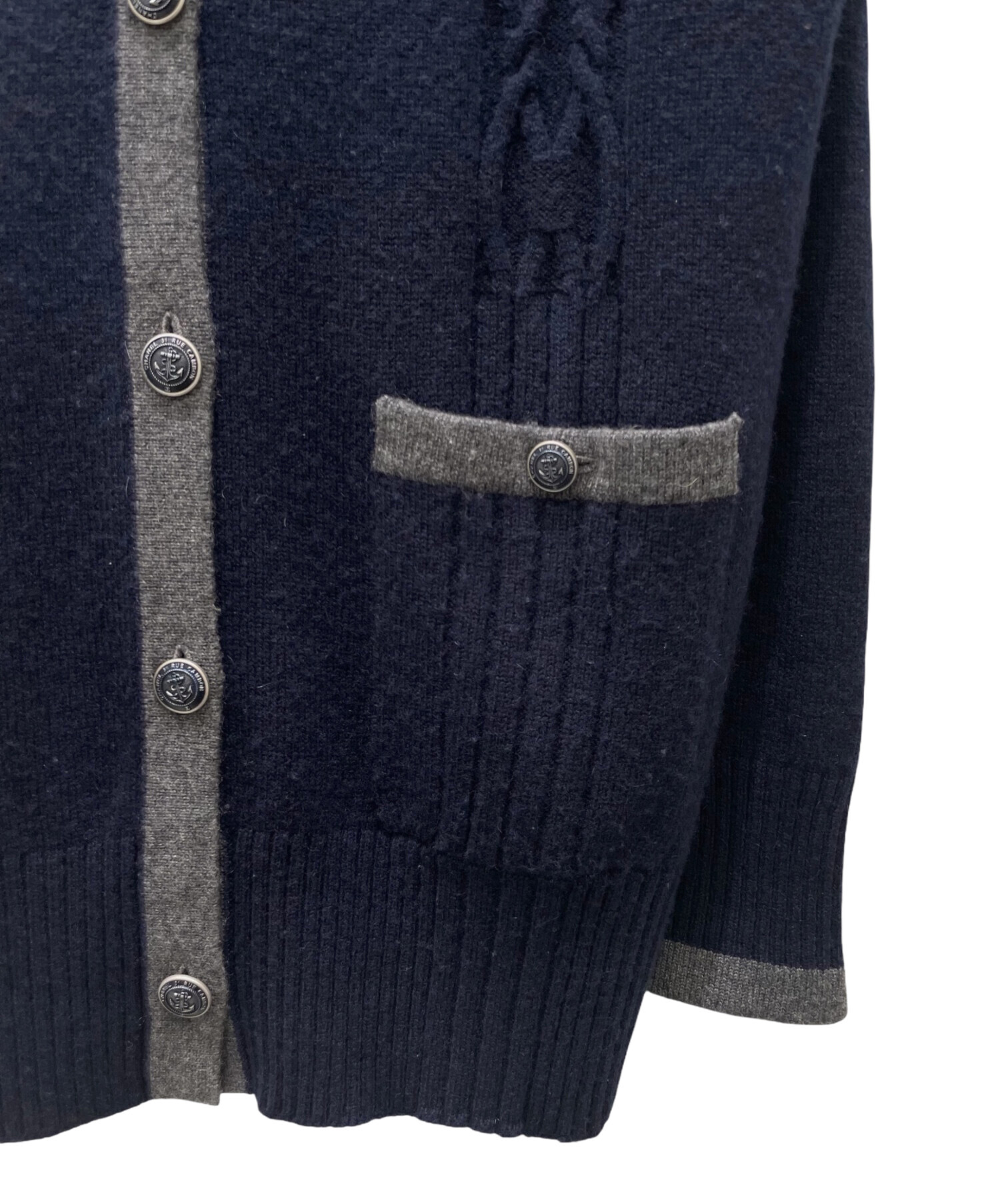 中古・古着通販】CHANEL (シャネル) アンカーボタンカシミヤ