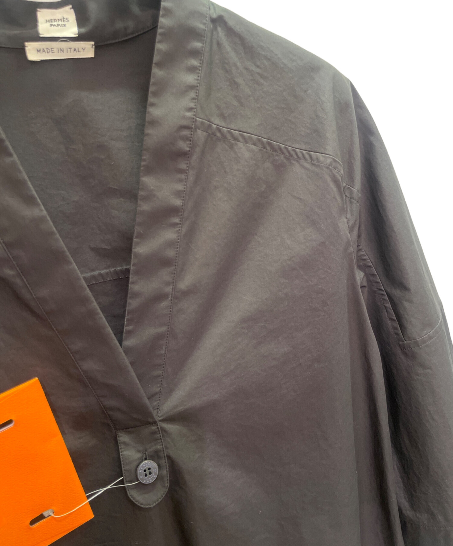 中古・古着通販】HERMES (エルメス) スキッパー シャツ ブラック