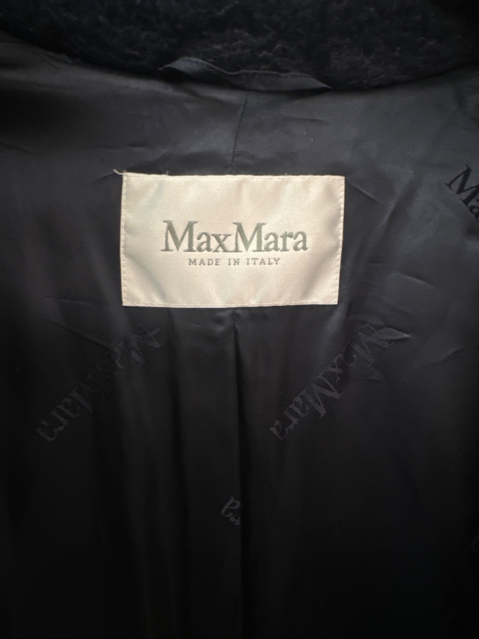 中古・古着通販】MaxMara (マックスマーラ) テディベアコート ネイビー 