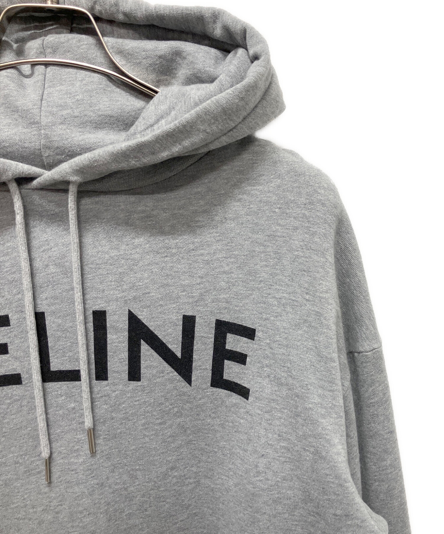 CELINE ロゴパーカー　グレー 中古・古着通販】CELINE (セリーヌ) ロゴパーカー グレー サイズ:M