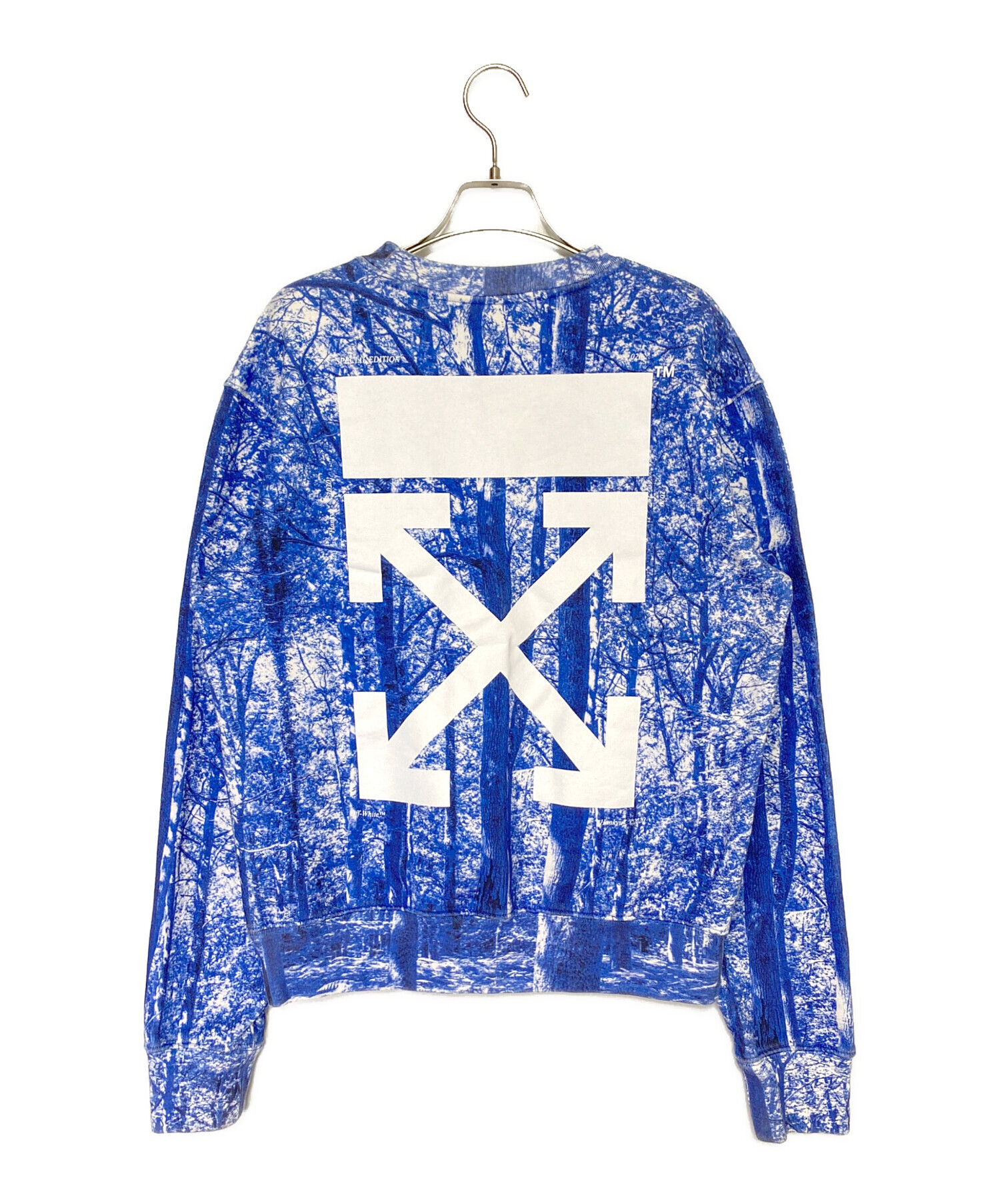中古・古着通販】OFFWHITE (オフホワイト) ロゴスウェット ブルー