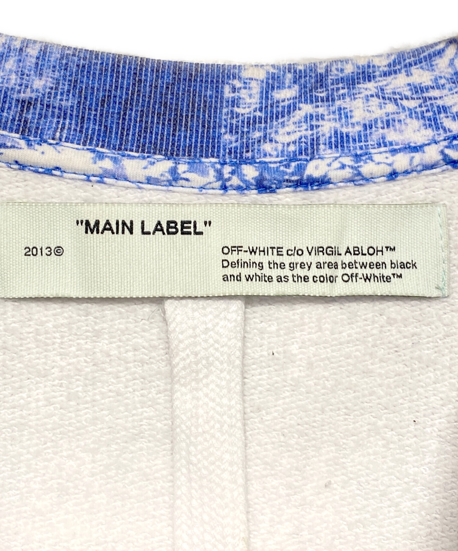 中古・古着通販】OFFWHITE (オフホワイト) ロゴスウェット ブルー