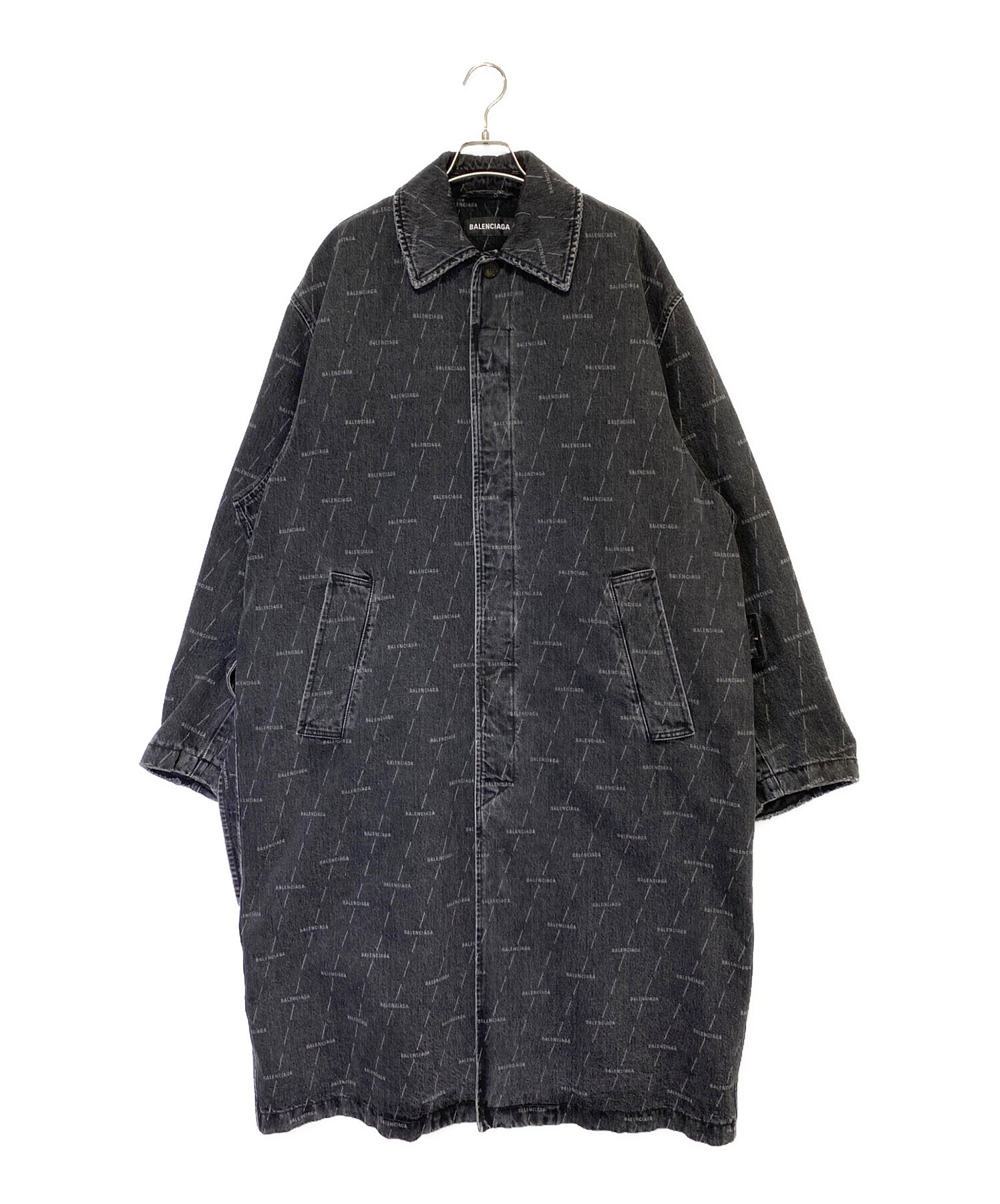中古・古着通販】BALENCIAGA (バレンシアガ) オールオーバーロゴデニム 