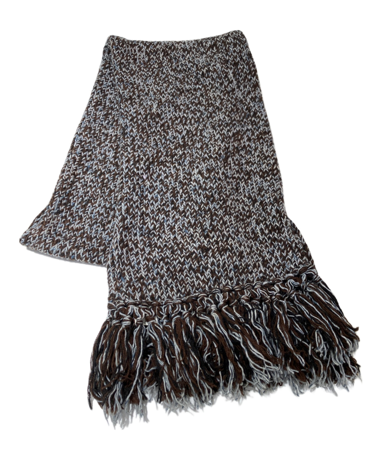 中古・古着通販】HERMES (エルメス) ローゲージ マフラー ブラウン