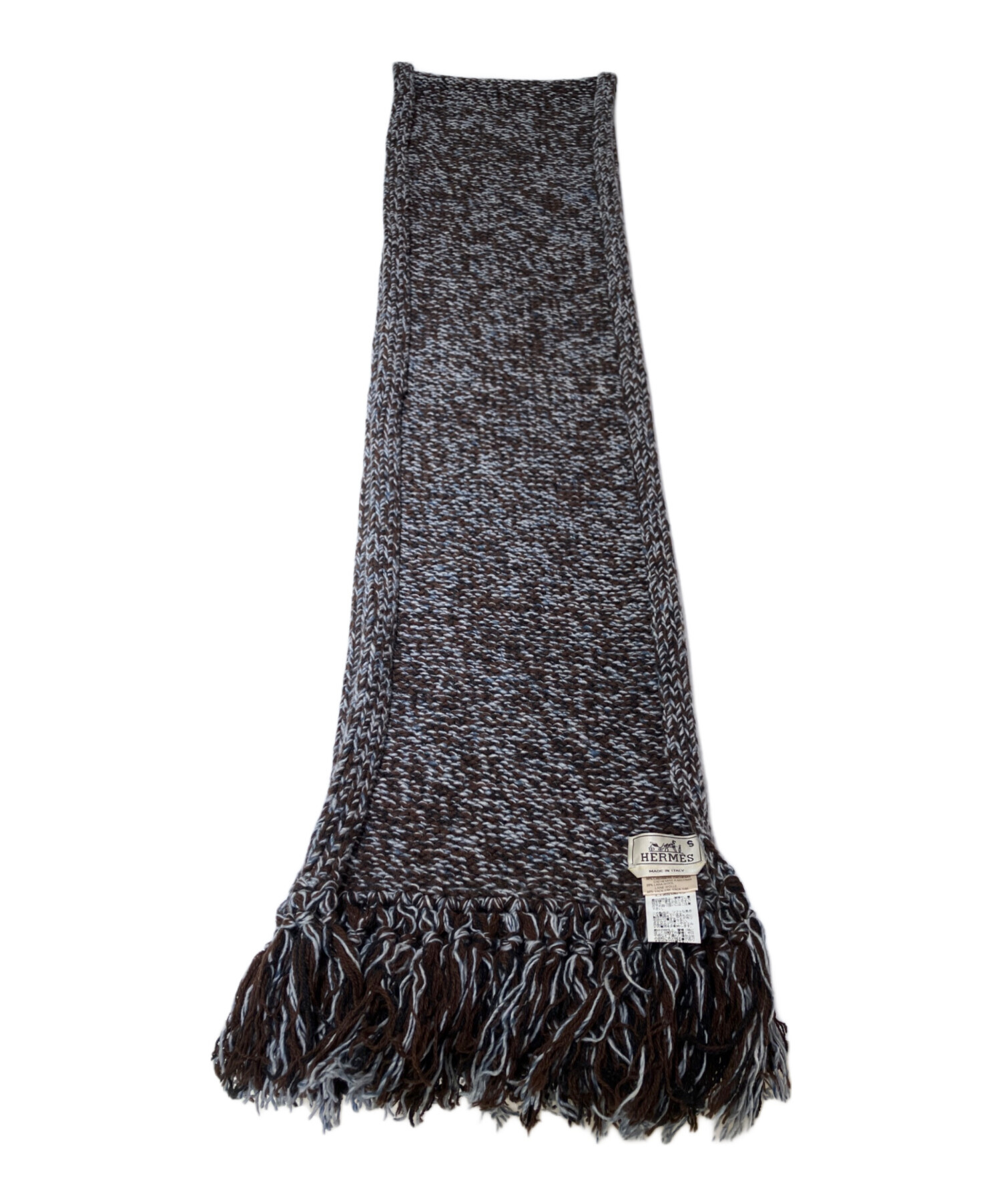 中古・古着通販】HERMES (エルメス) ローゲージ マフラー ブラウン